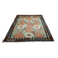 Turquoise Blue Terracotta Black White Area Kilim Rug - Kilim Art Gallery