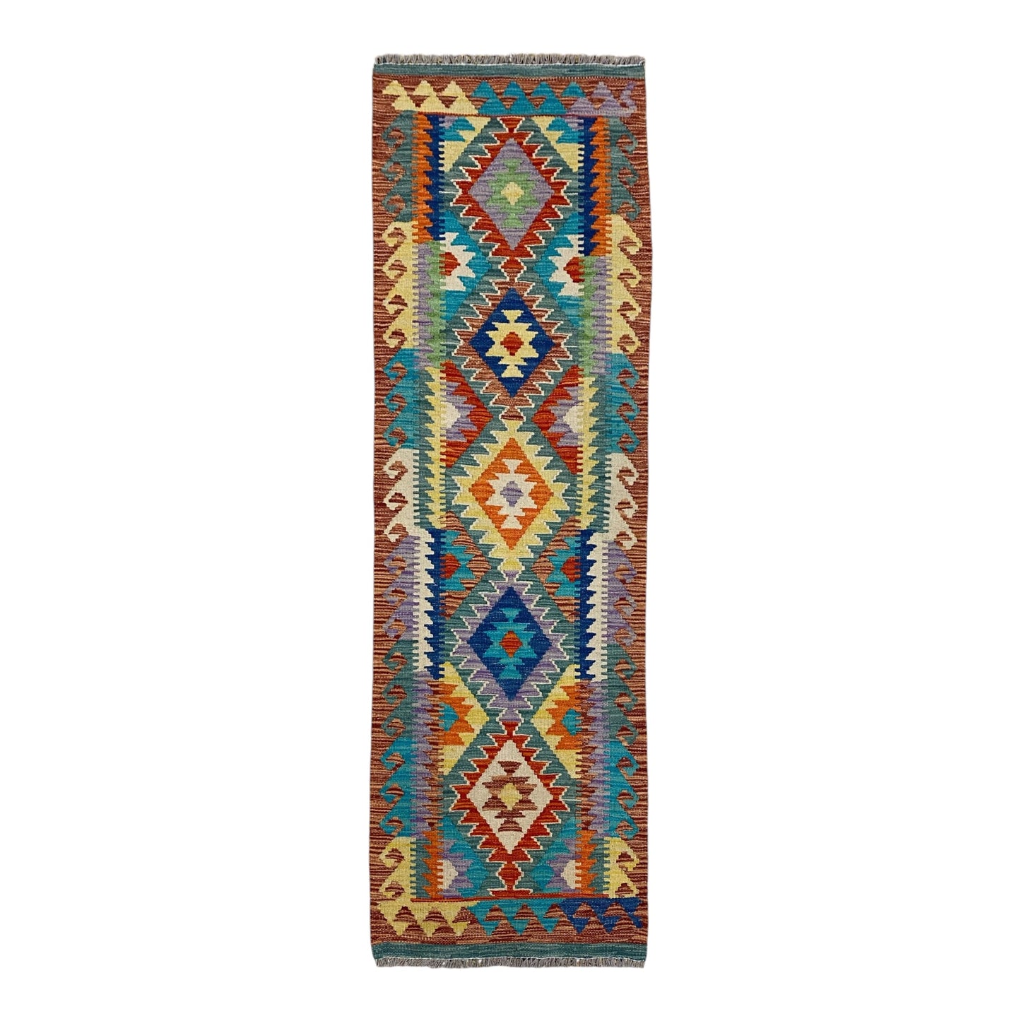 Turquoise Kilim Runner Rug