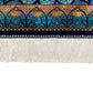 Turquoise Navy Blue Dome Silk Rug