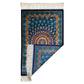Turquoise Navy Blue Dome Silk Rug - Kilim Art Gallery