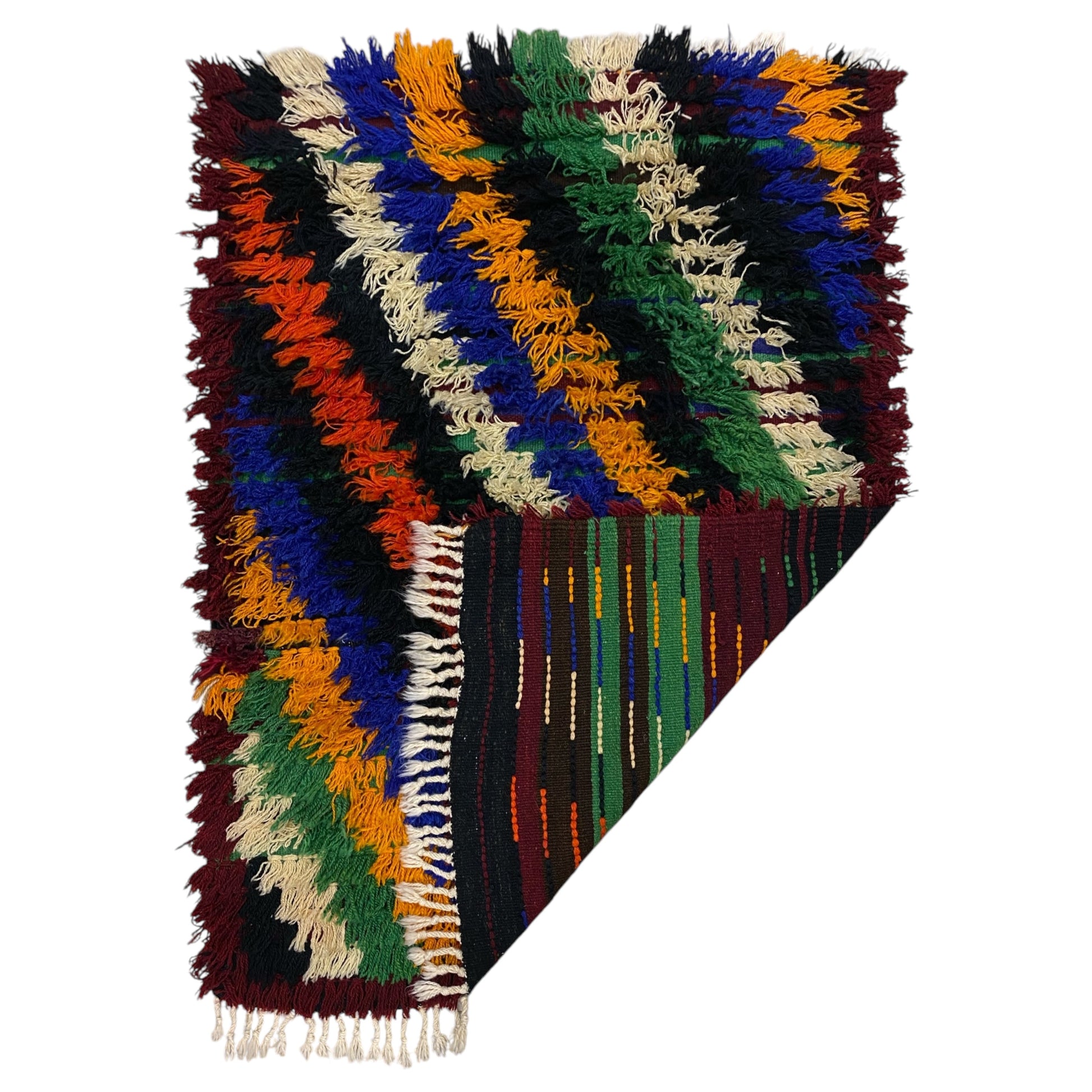 Vintage Anatolian Shaggy Tüllü Yatak Rug - Kilim Art Gallery