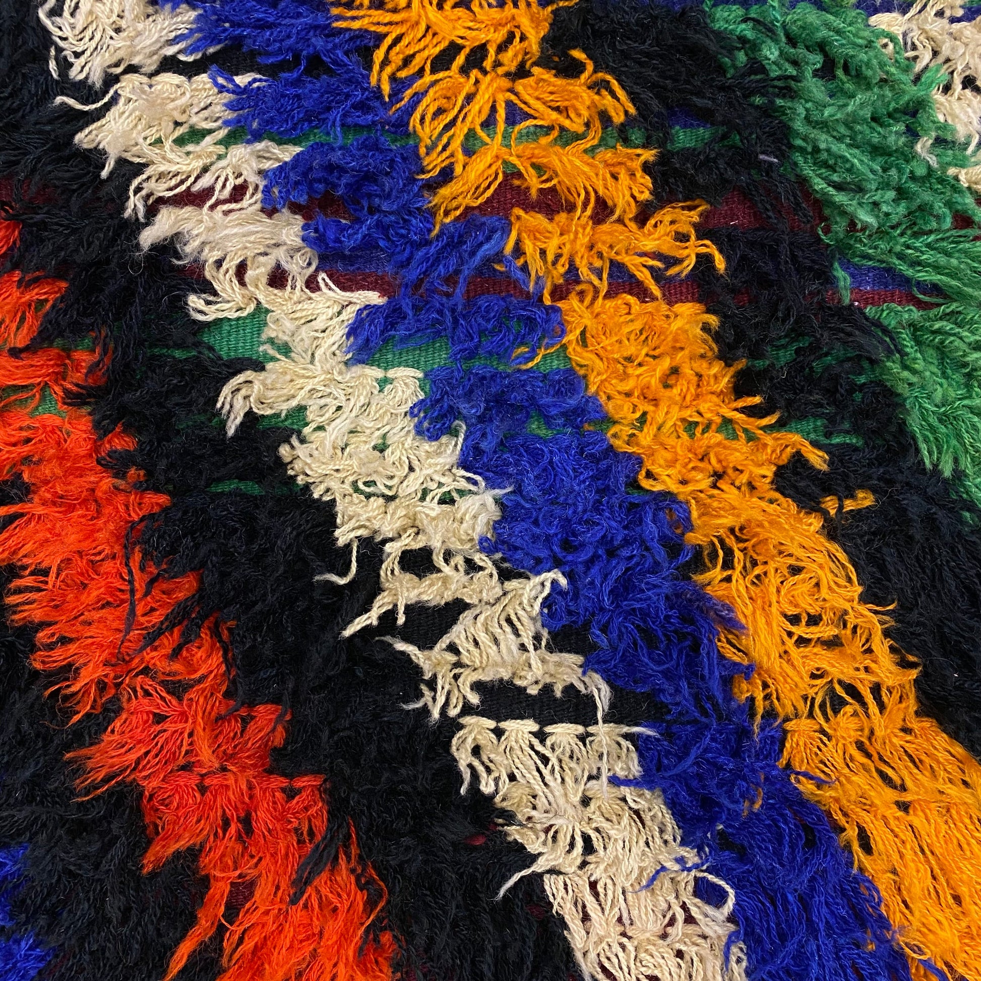 Vintage Anatolian Shaggy Tüllü Yatak Rug - Kilim Art Gallery