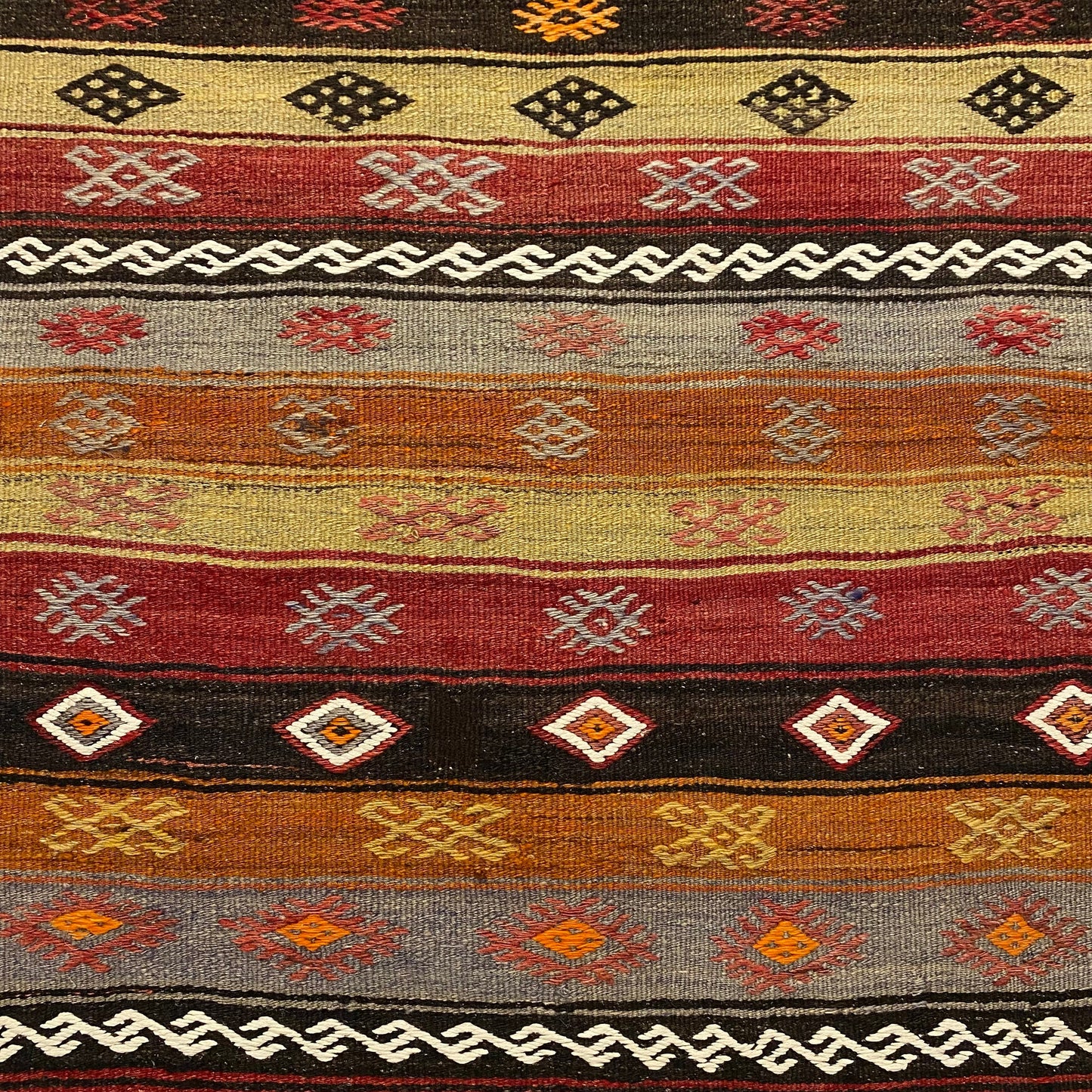 Vintage Anatolian Turkish Kilim Runner Rug - Kilim Art Gallery