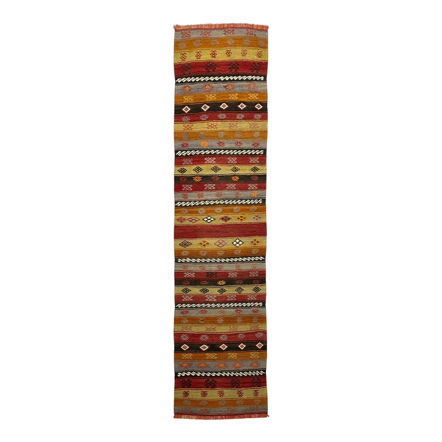 Vintage Anatolian Turkish Kilim Runner Rug - Kilim Art Gallery