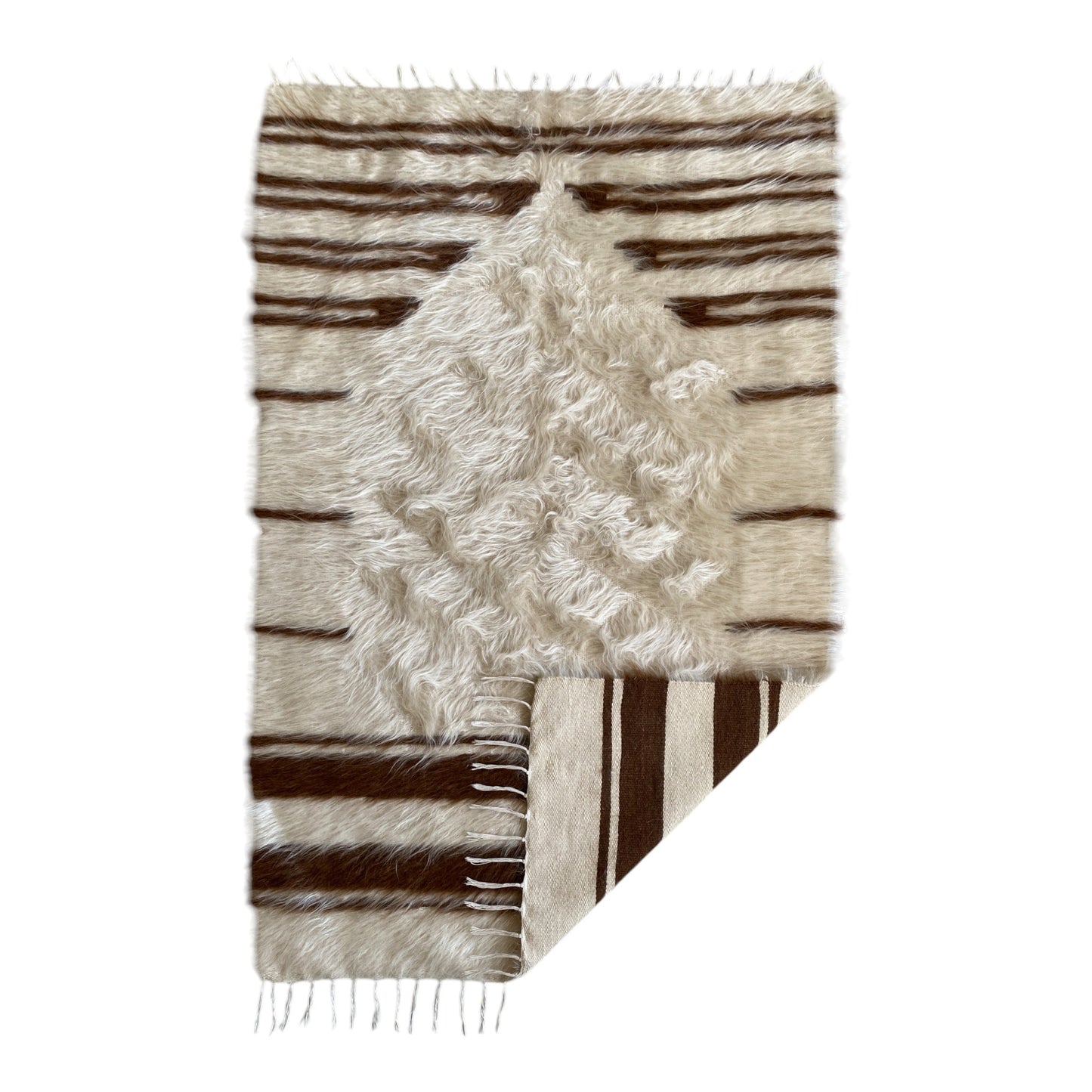 Vintage Angora Mohair Siirt Blanket Kilim Rug - Kilim Art Gallery