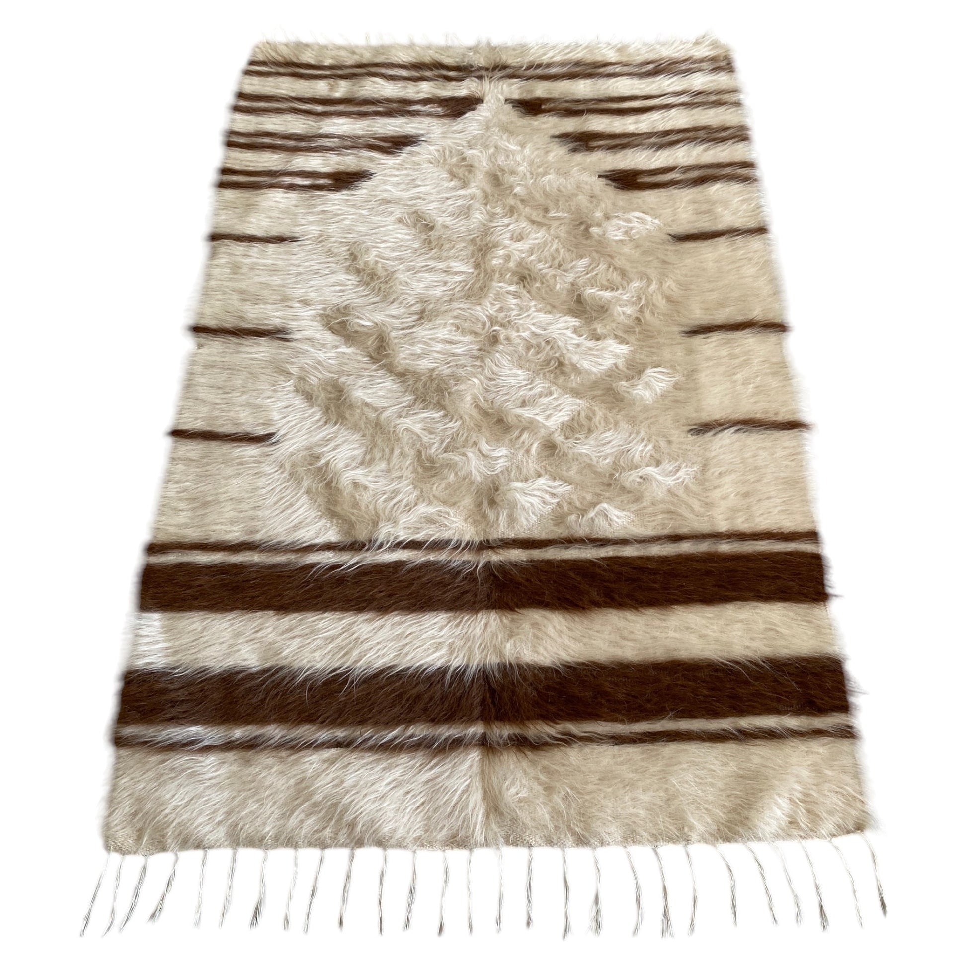 Vintage Angora Mohair Siirt Blanket Kilim Rug - Kilim Art Gallery