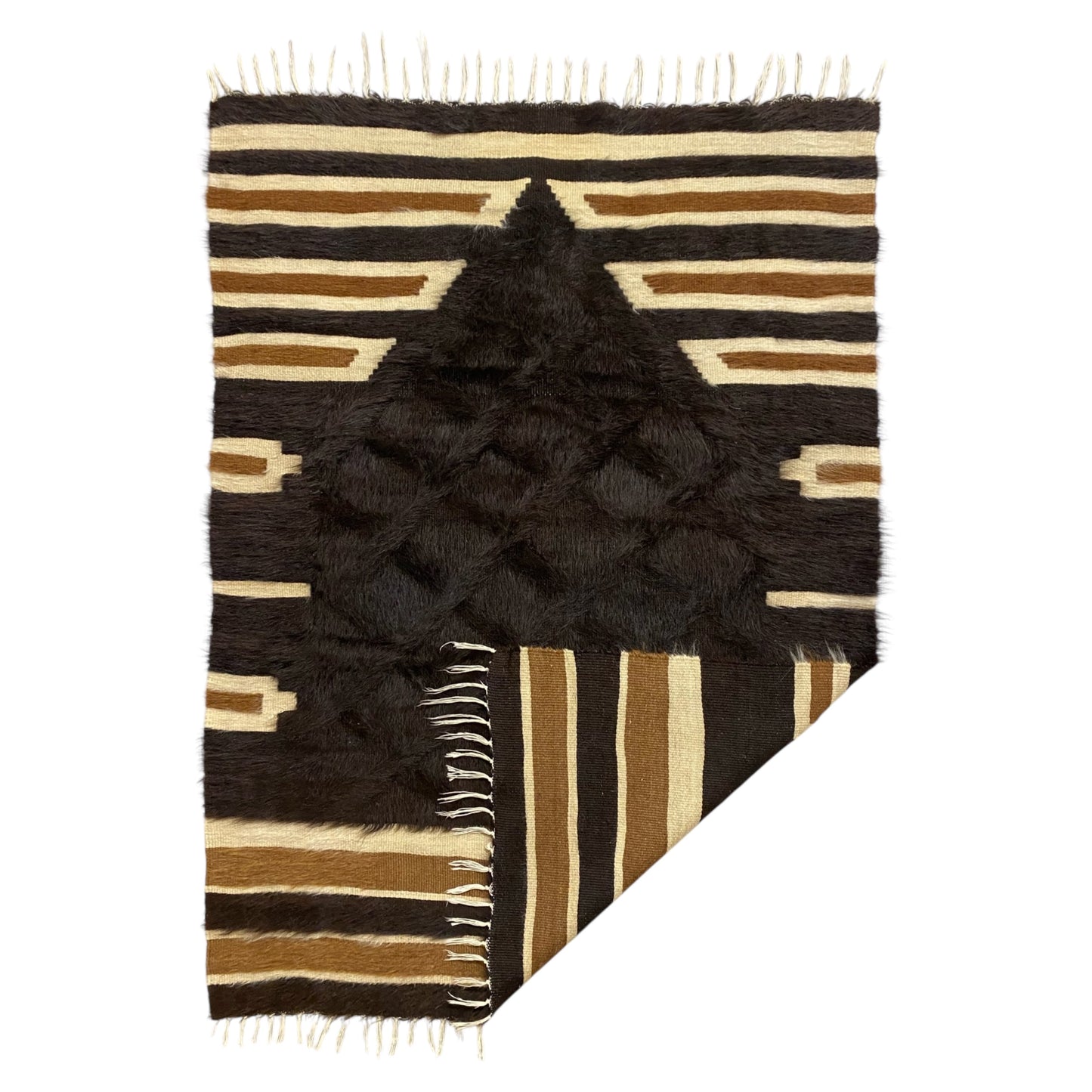 Vintage Black Siirt Blanket Kilim Rug - Kilim Art Gallery