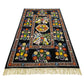 Vintage Black Velvet Suzani Wall Hanging - Kilim Art Gallery
