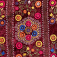 Vintage Burgundy Velvet Suzani - Kilim Art Gallery