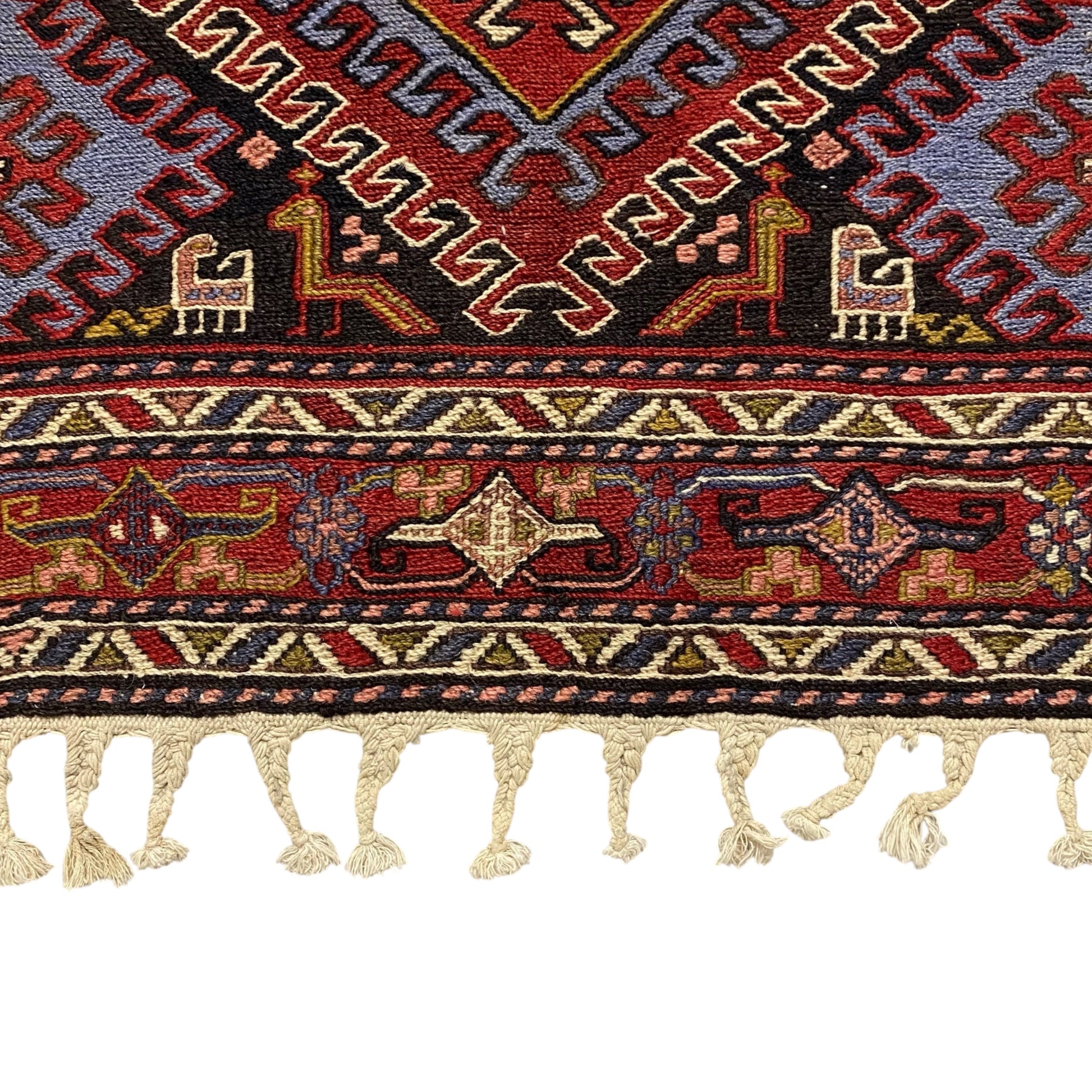 Vintage Caucasian Soumak Runner Rug - Kilim Art Gallery