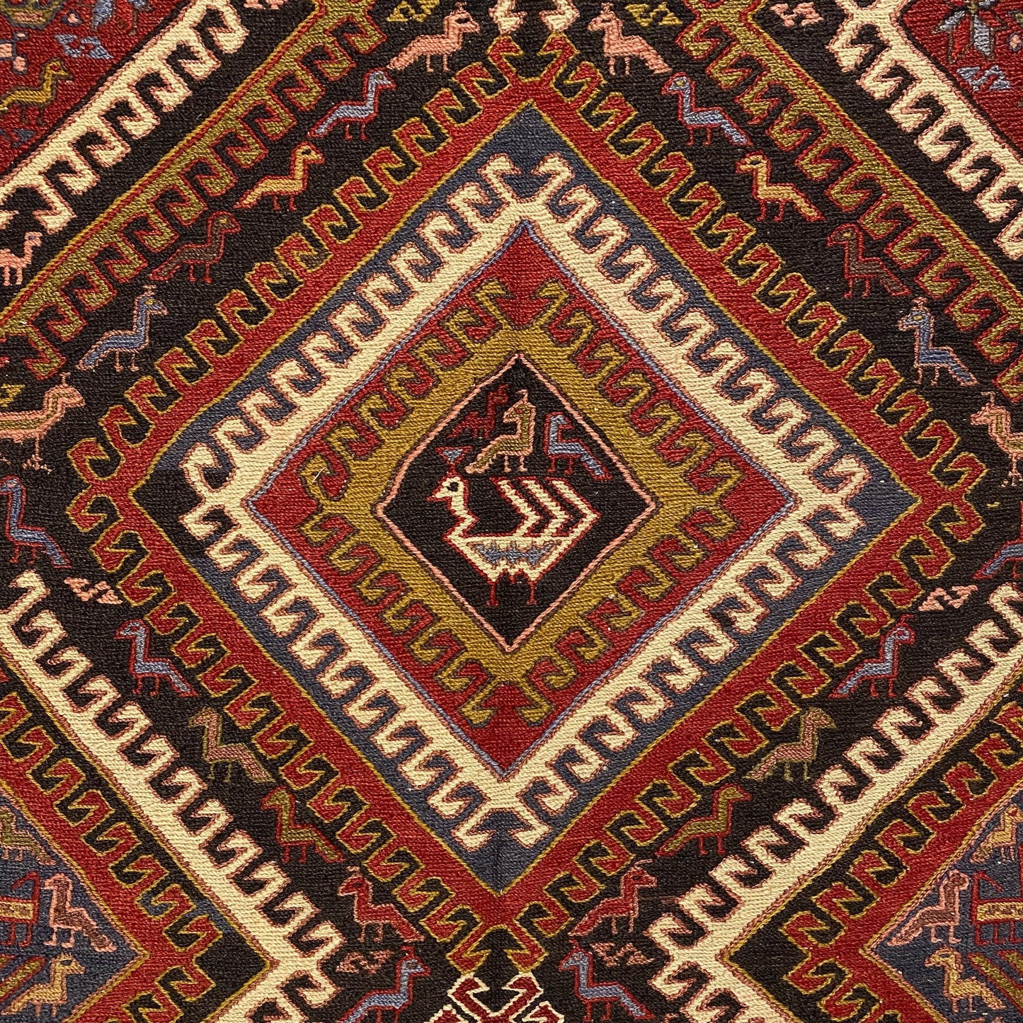 Vintage Caucasian Soumak Runner Rug - Kilim Art Gallery