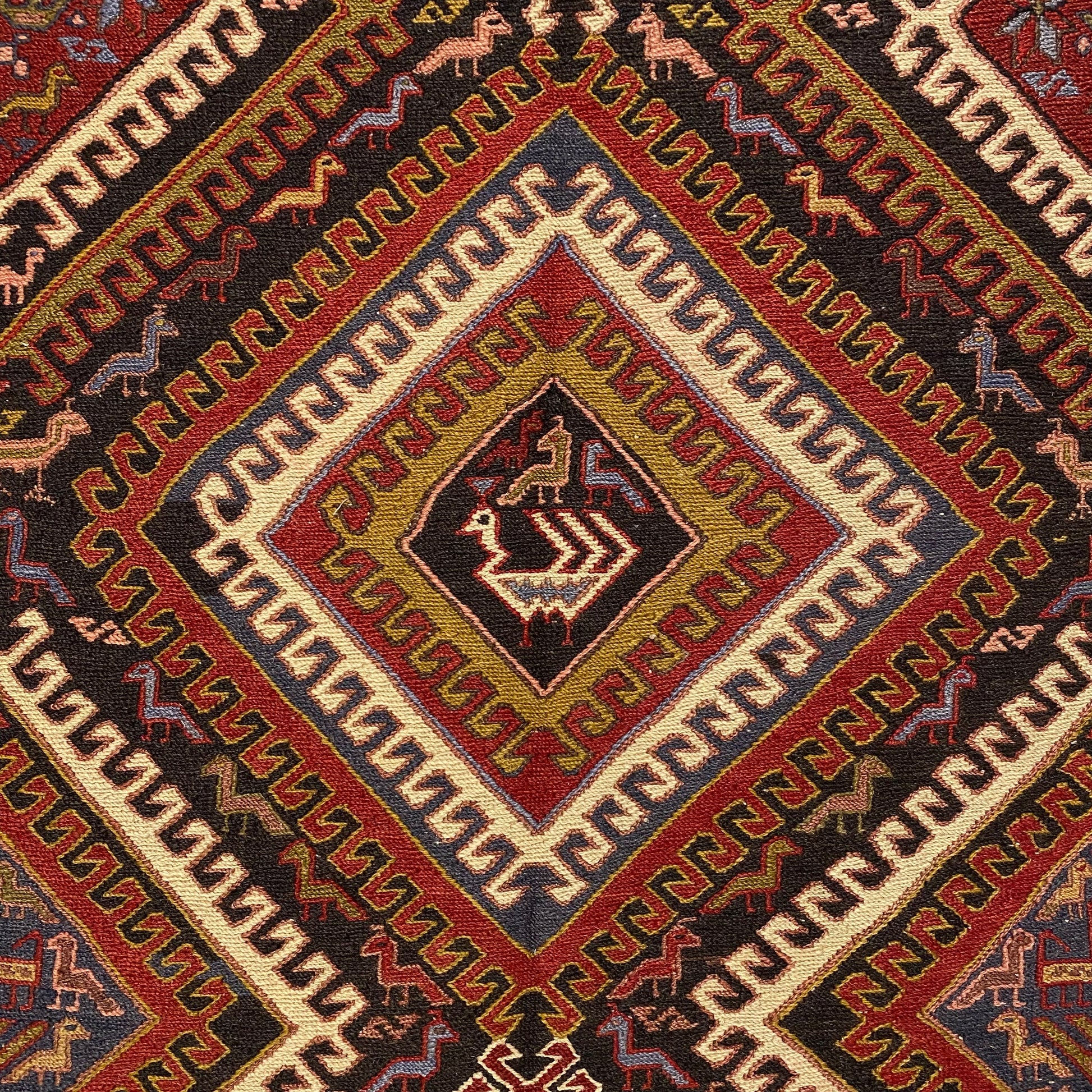 Vintage Caucasian Soumak Runner Rug - Kilim Art Gallery
