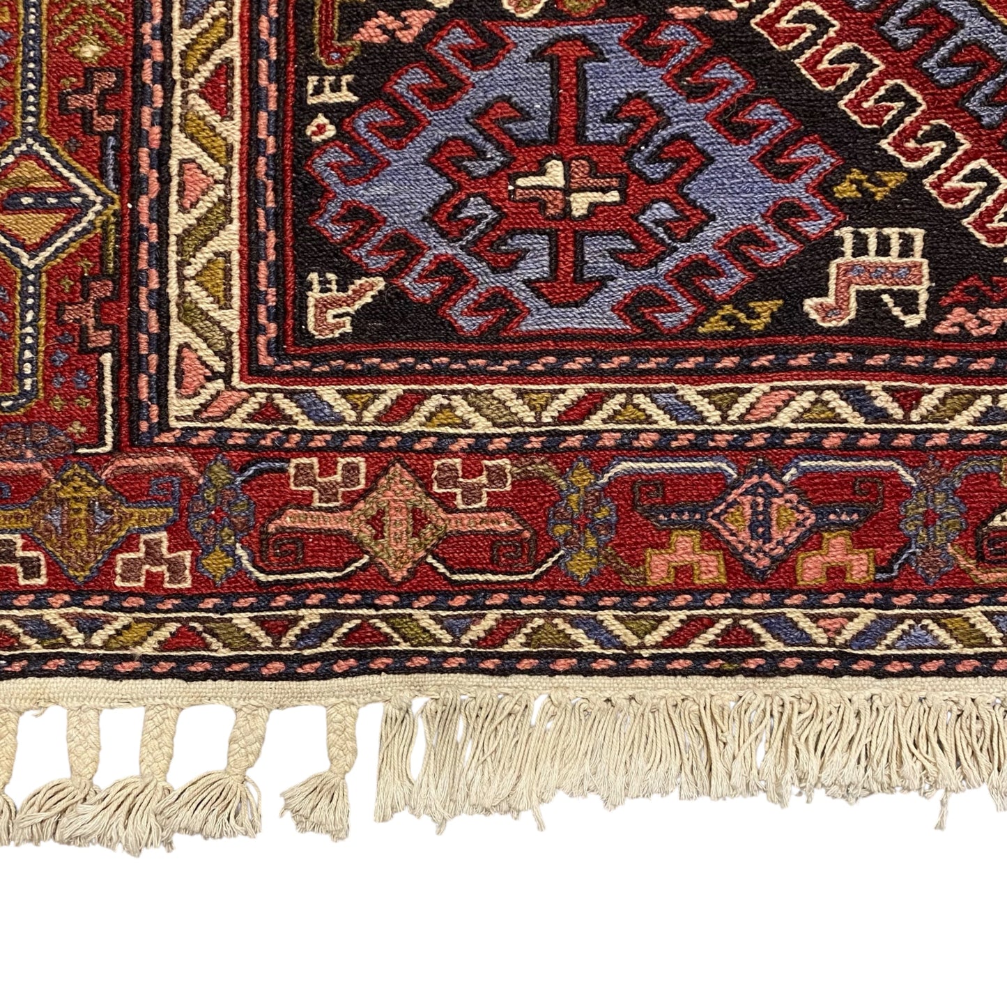 Vintage Caucasian Soumak Runner Rug - Kilim Art Gallery