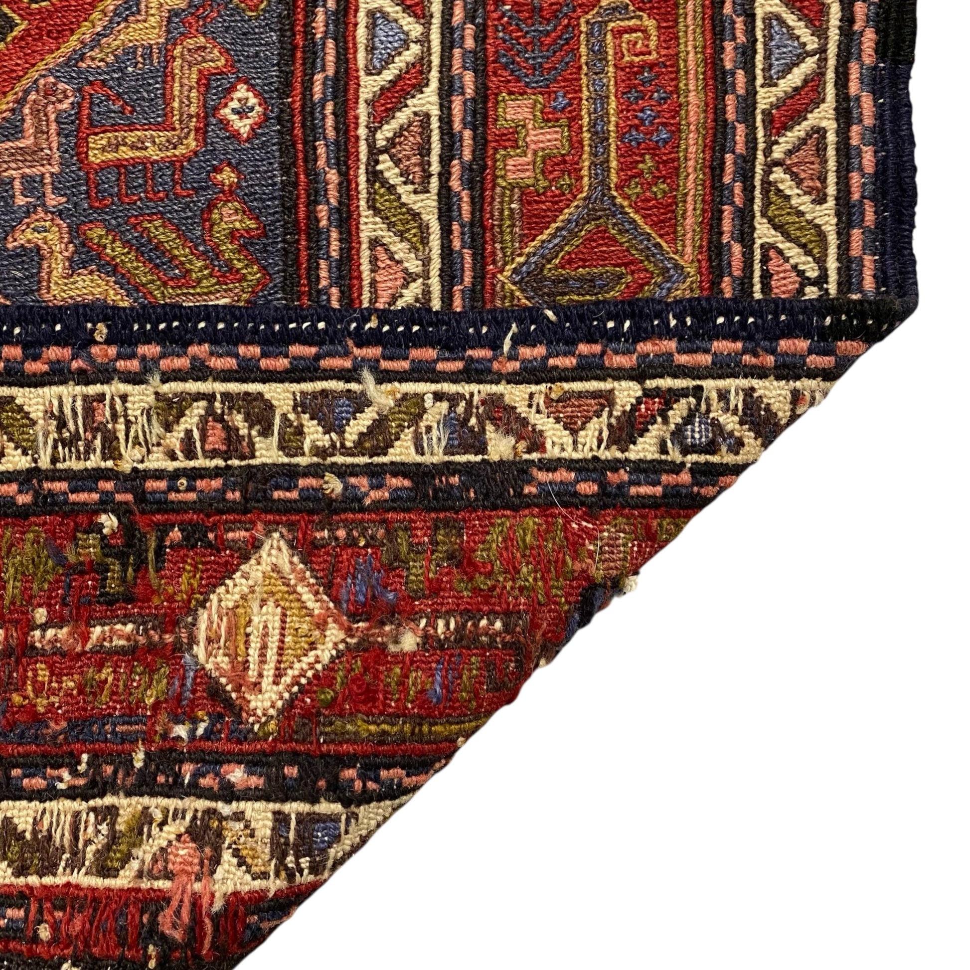 Vintage Caucasian Soumak Runner Rug - Kilim Art Gallery
