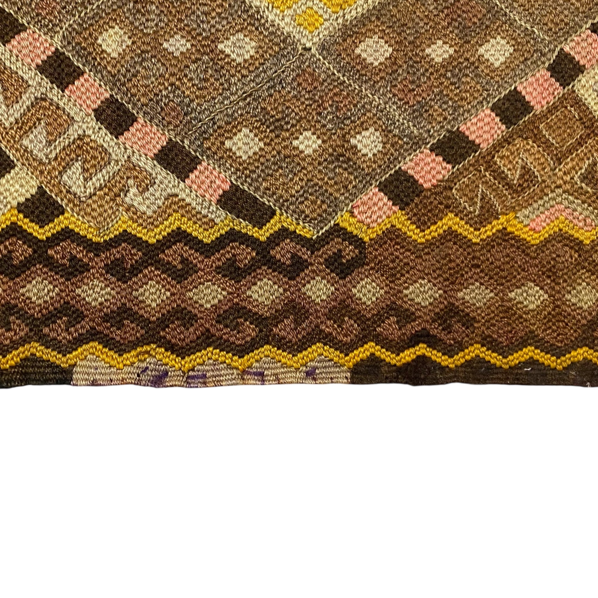 Vintage Caucasian Soumak Yastik Rug - Kilim Art Gallery