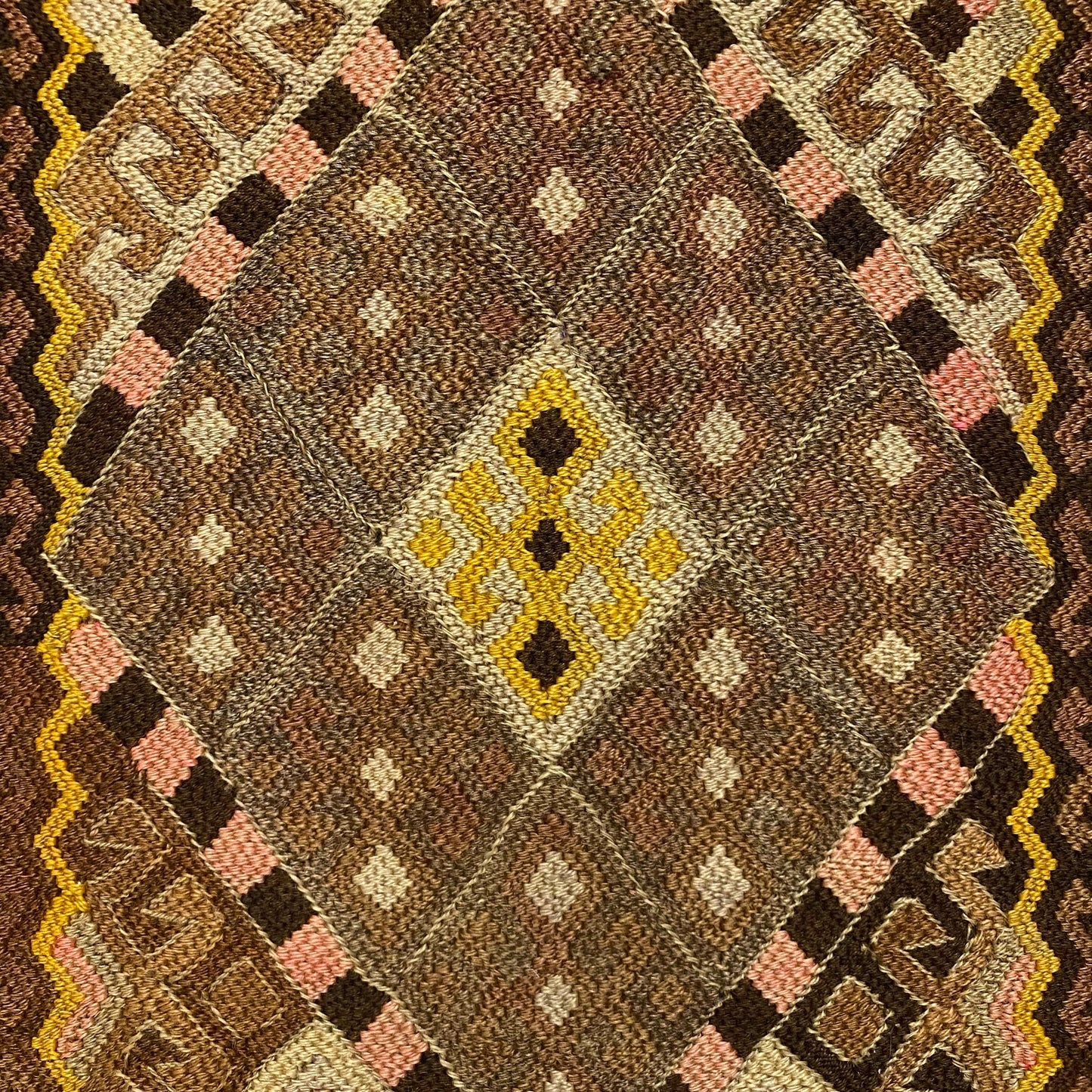 Vintage Caucasian Soumak Yastik Rug - Kilim Art Gallery