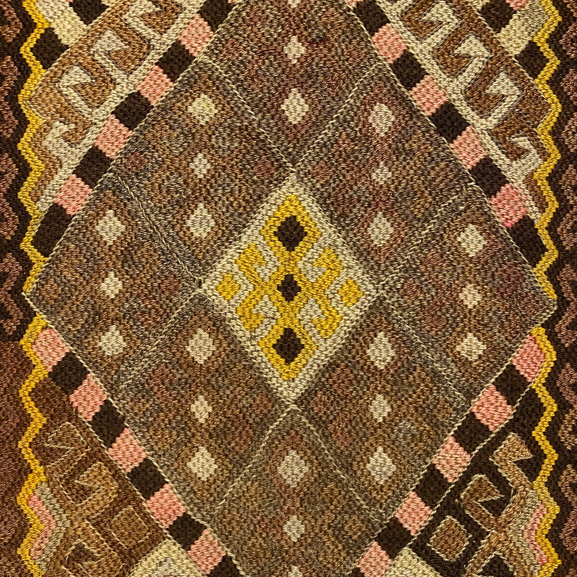 Vintage Caucasian Soumak Yastik Rug - Kilim Art Gallery