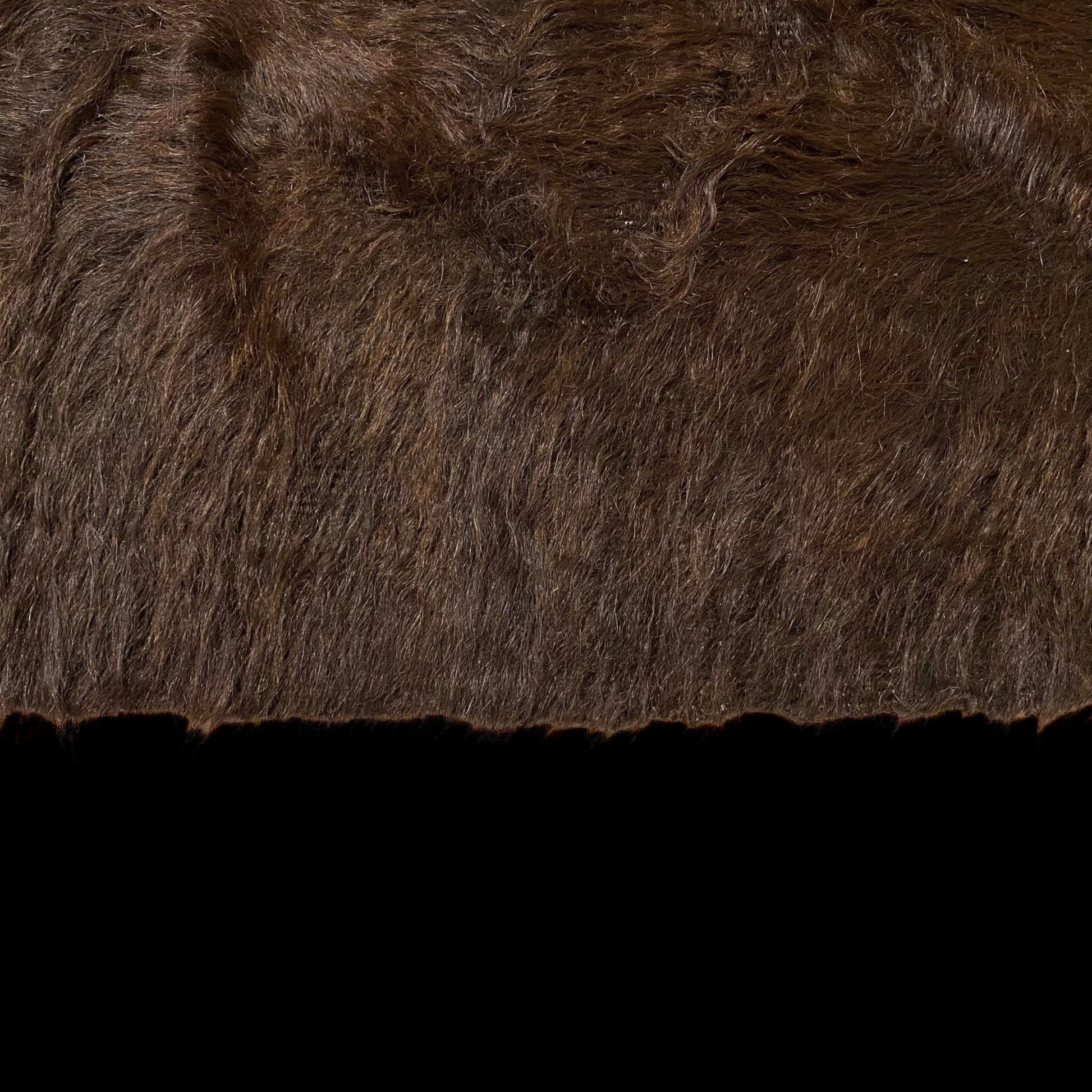 Vintage Dark Brown Angora Mohair Siirt Blanket Kelim Rug - Kilim Art Gallery