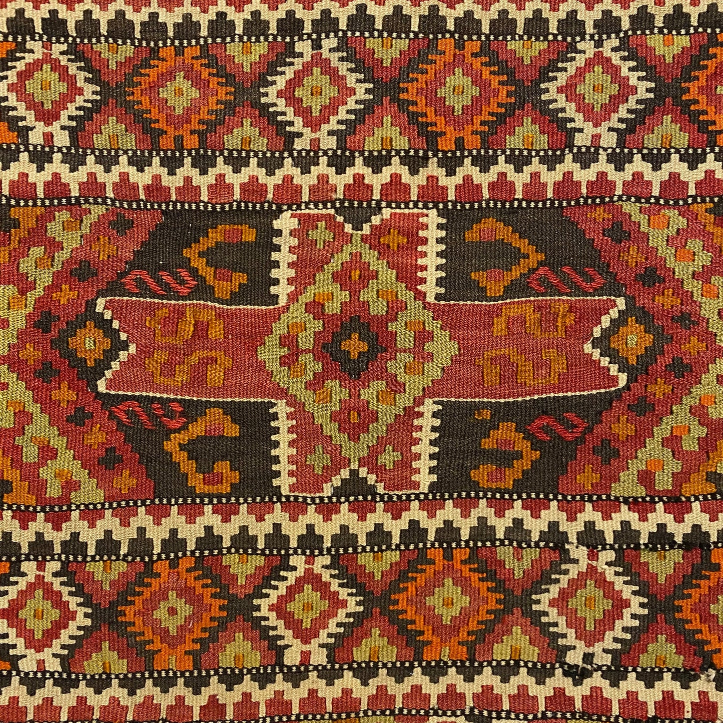 Vintage East Anatolian Erzurum Kilim Yastik Rug - Kilim Art Gallery