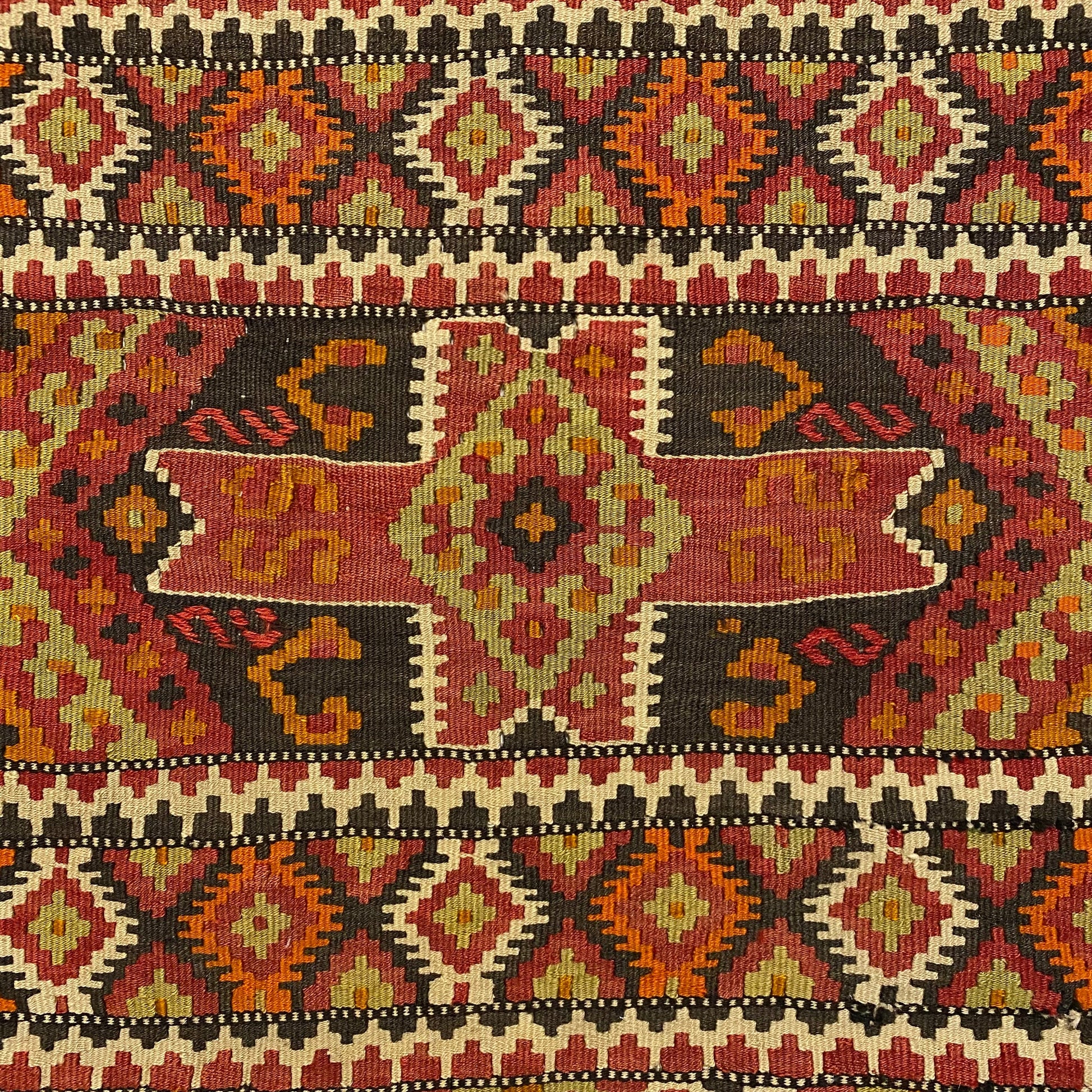 Vintage East Anatolian Erzurum Kilim Yastik Rug - Kilim Art Gallery