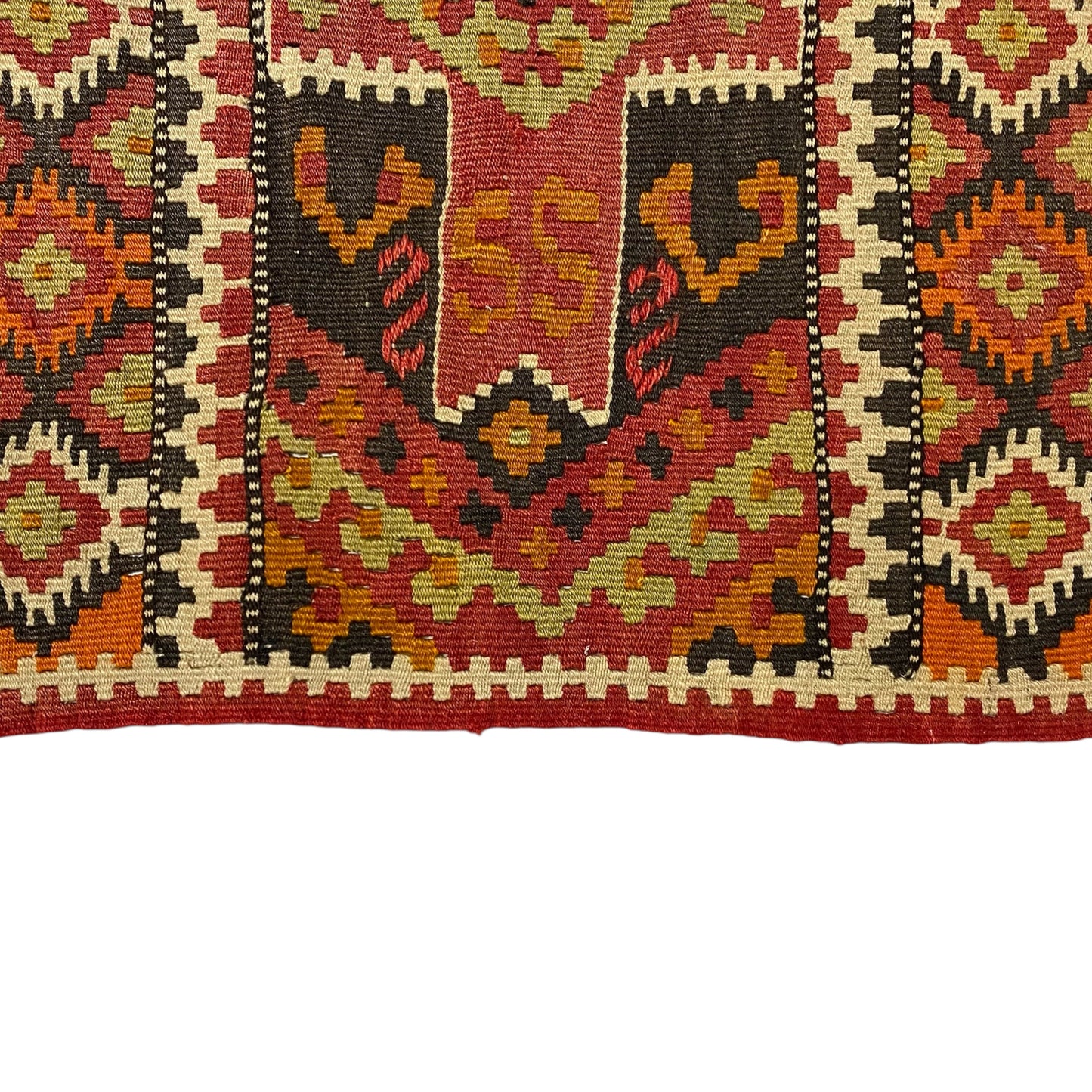 Vintage East Anatolian Erzurum Kilim Yastik Rug - Kilim Art Gallery