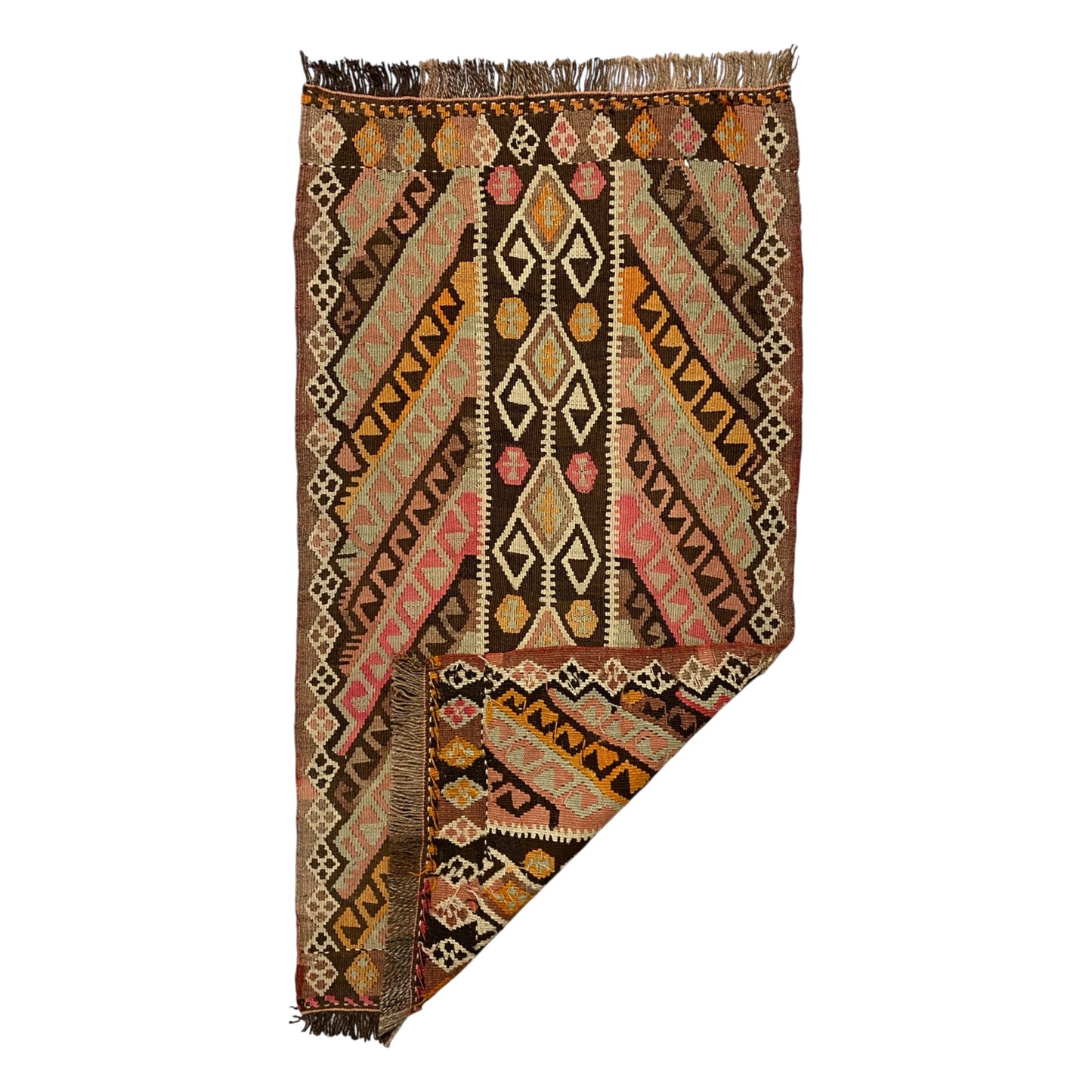 Vintage East Anatolian Shawl Design Kilim Rug - Kilim Art Gallery