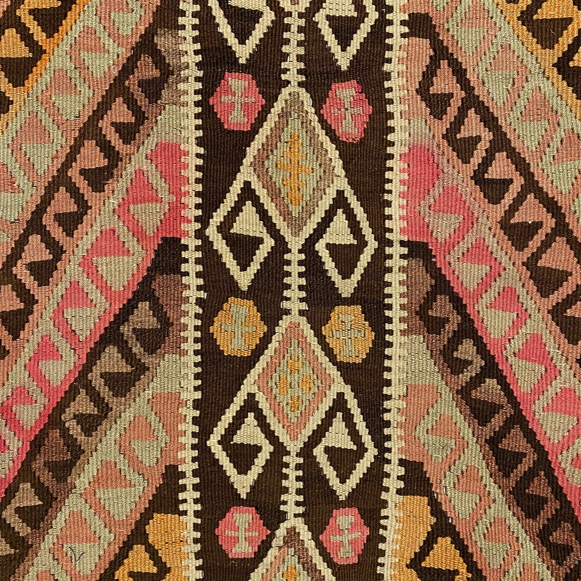 Vintage East Anatolian Shawl Design Kilim Rug - Kilim Art Gallery