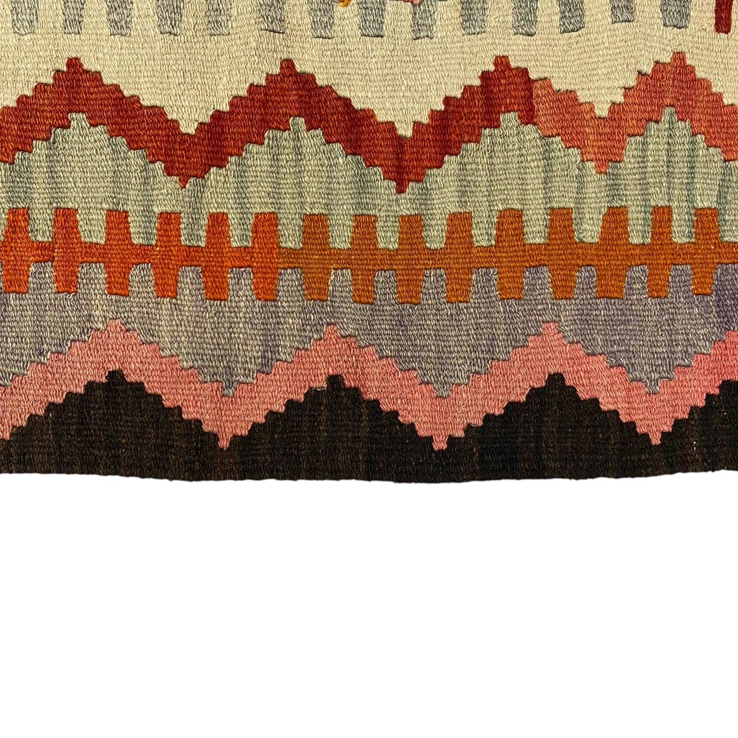 Vintage Ethnic Primitive Anatolian Aksehir Kilim Rug - Kilim Art Gallery