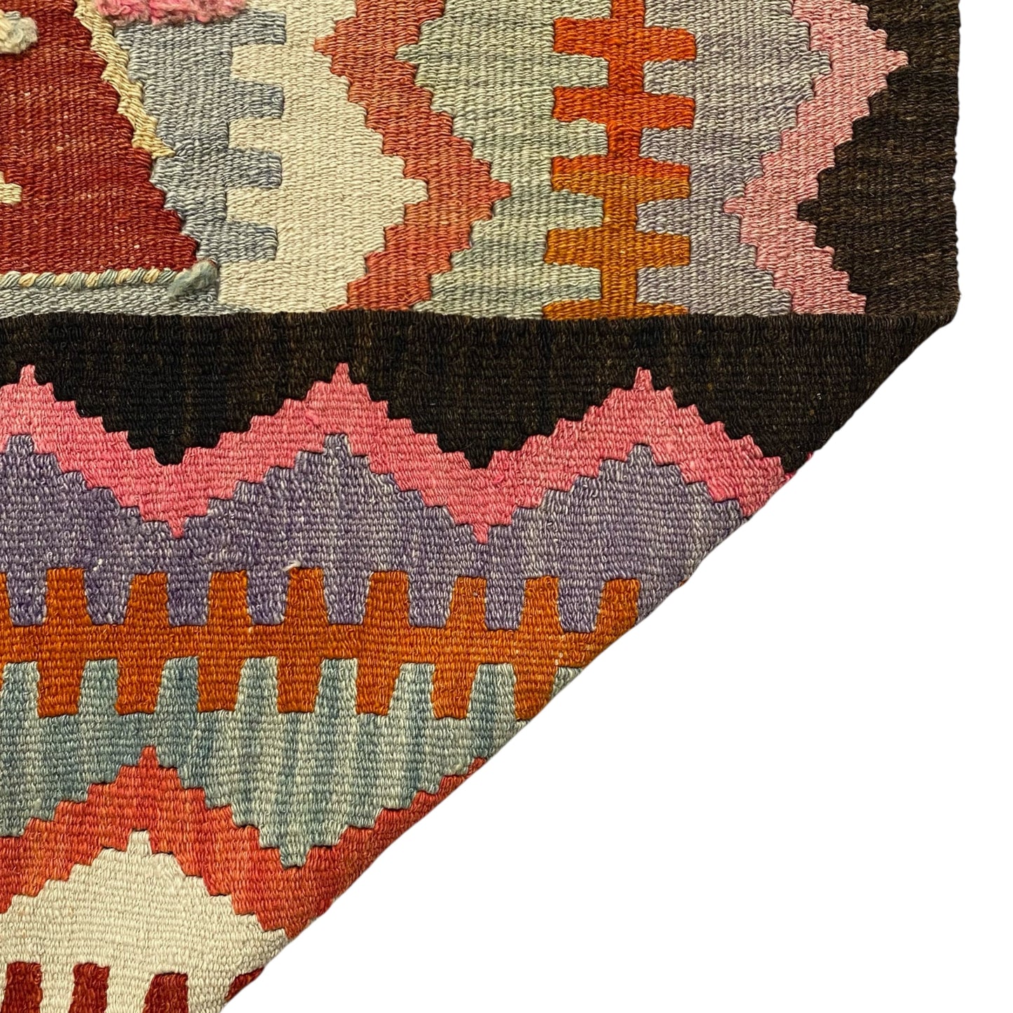 Vintage Ethnic Primitive Anatolian Aksehir Kilim Rug - Kilim Art Gallery