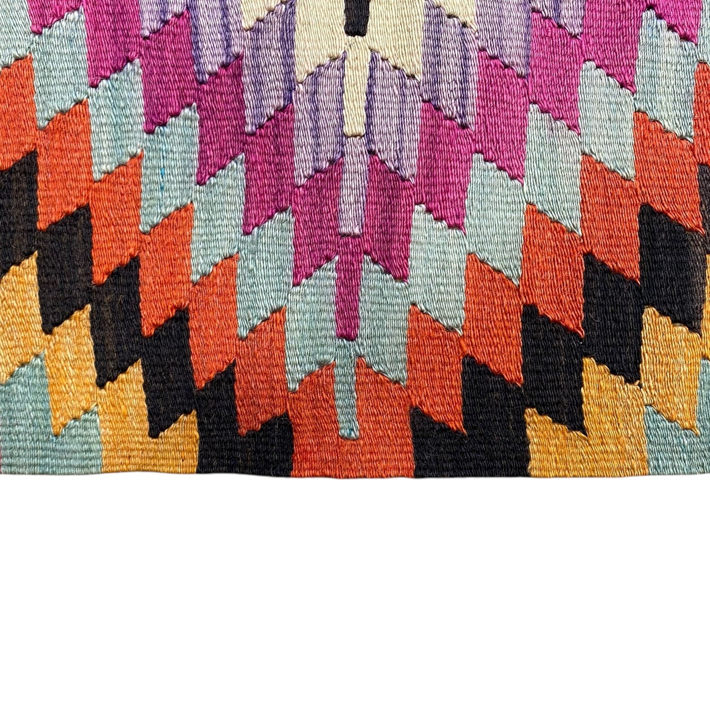 Vintage Geometric Boho Manastir Kelim Rug - Kilim Art Gallery