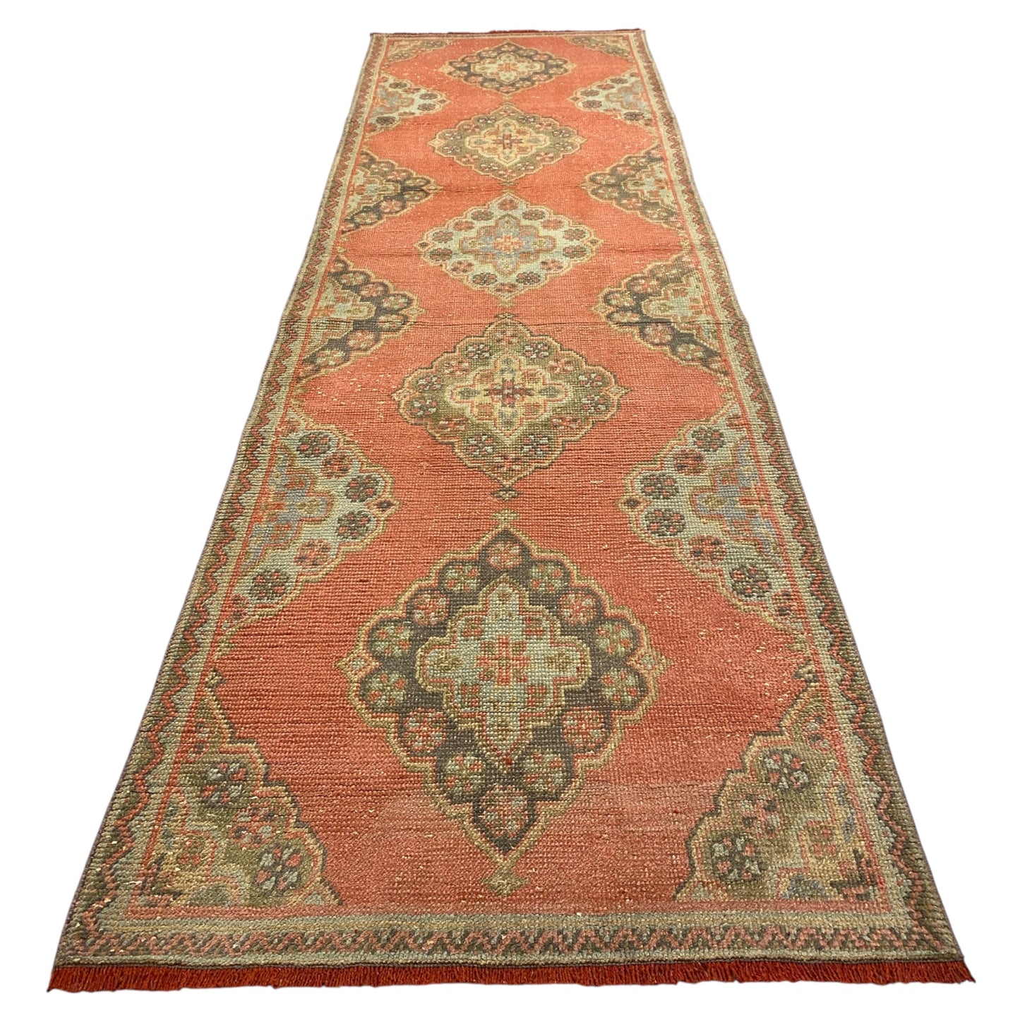 Vintage Hallway Turkish Runner Rug 3'x10' - Kilim Art Gallery