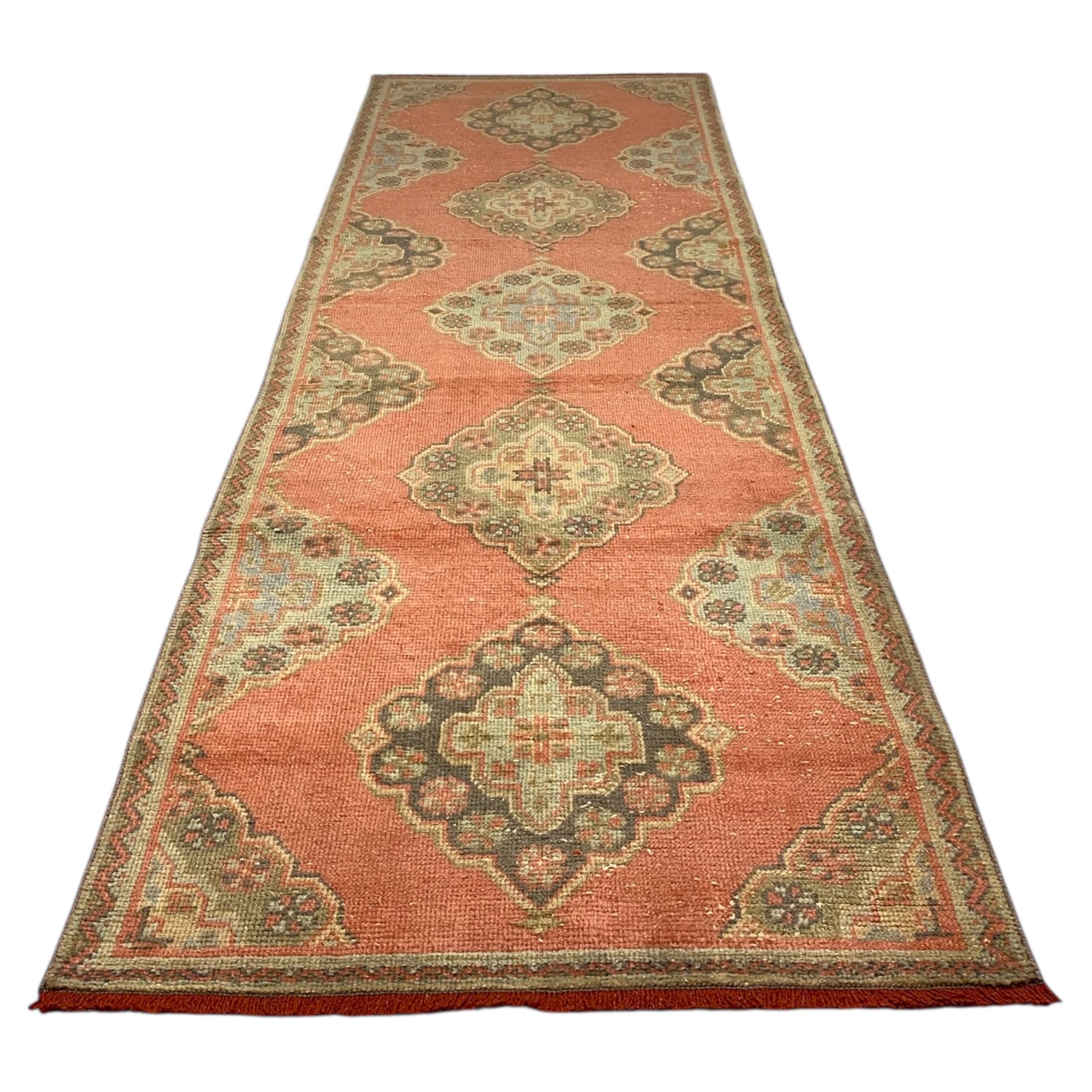 Vintage Hallway Turkish Runner Rug 3'x10' - Kilim Art Gallery
