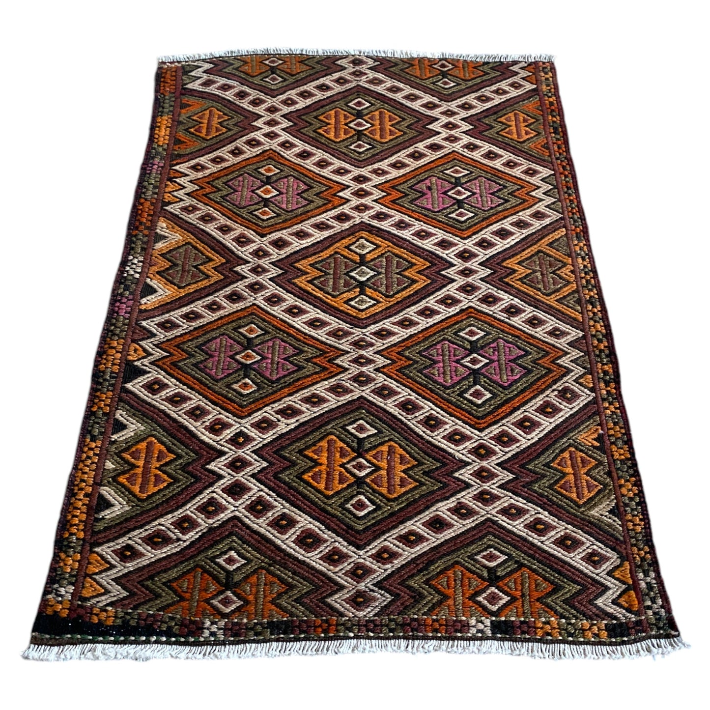 Vintage Kars Terekeme Cicim Kilim Rug - Kilim Art Gallery