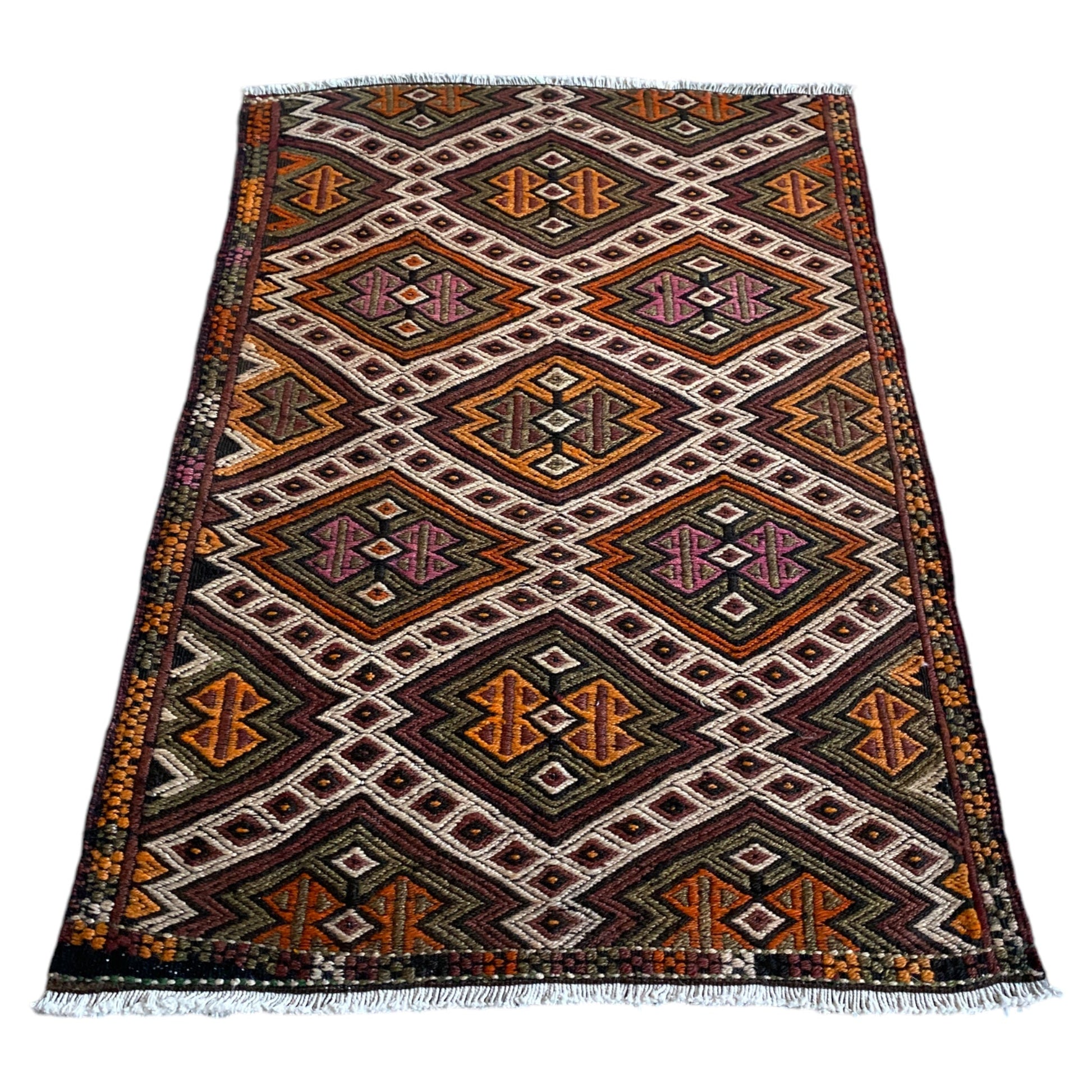 Vintage Kars Terekeme Cicim Kilim Rug - Kilim Art Gallery