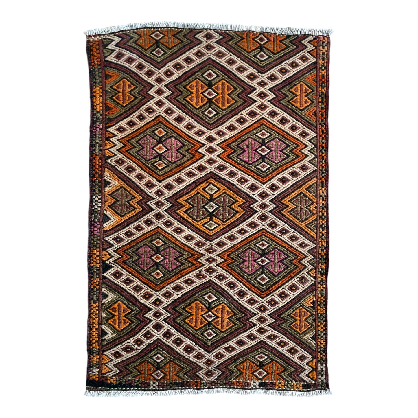 Vintage Kars Terekeme Cicim Kilim Rug - Kilim Art Gallery