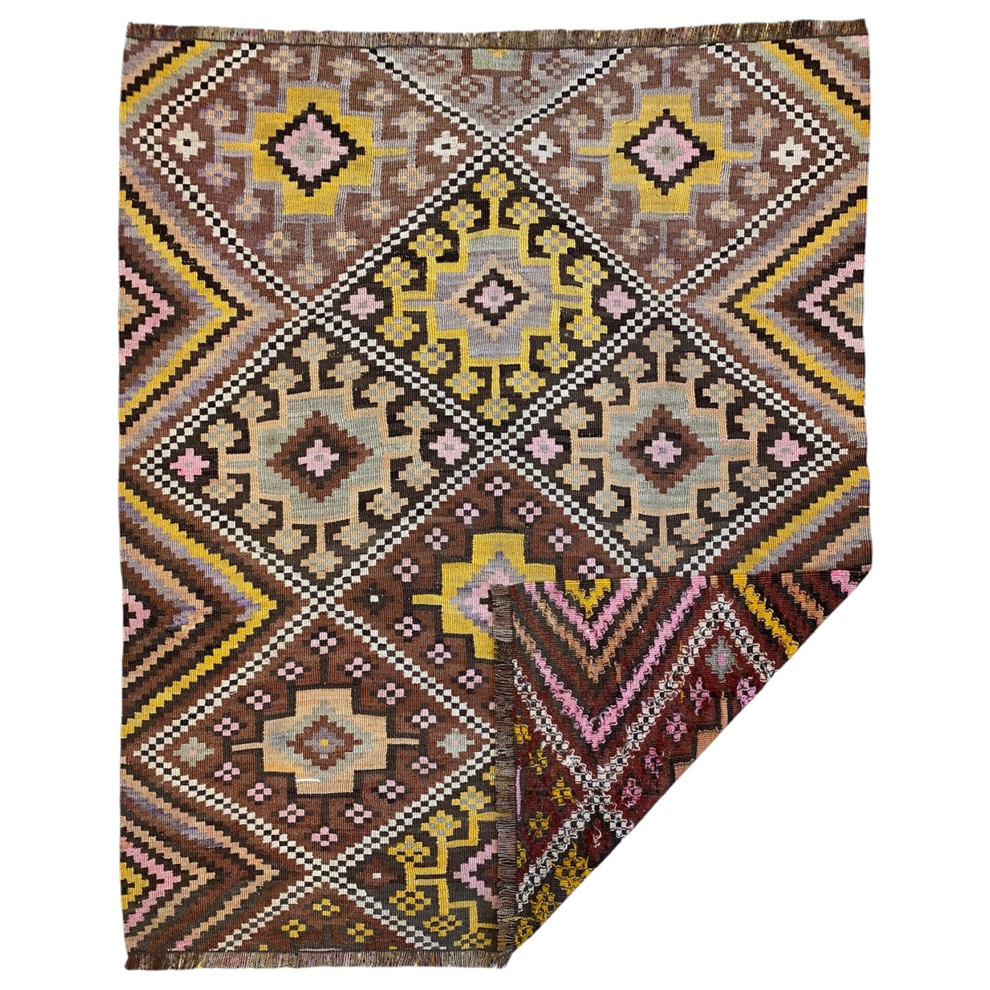 Vintage Kars Terekeme Kazak Kilim Rug - Kilim Art Gallery