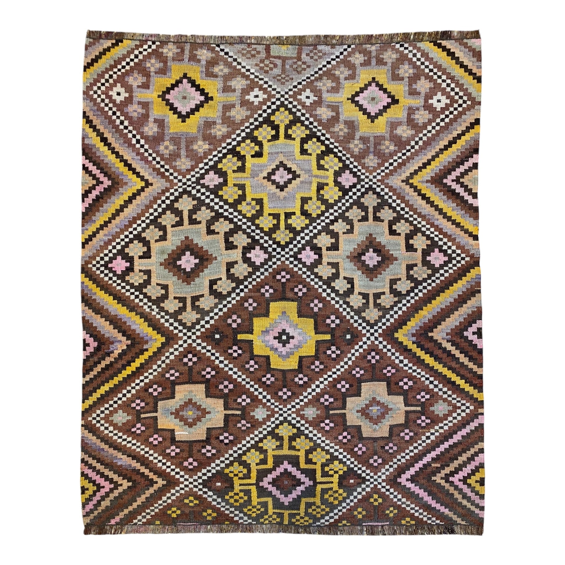 Vintage Kars Terekeme Kazak Kilim Rug - Kilim Art Gallery