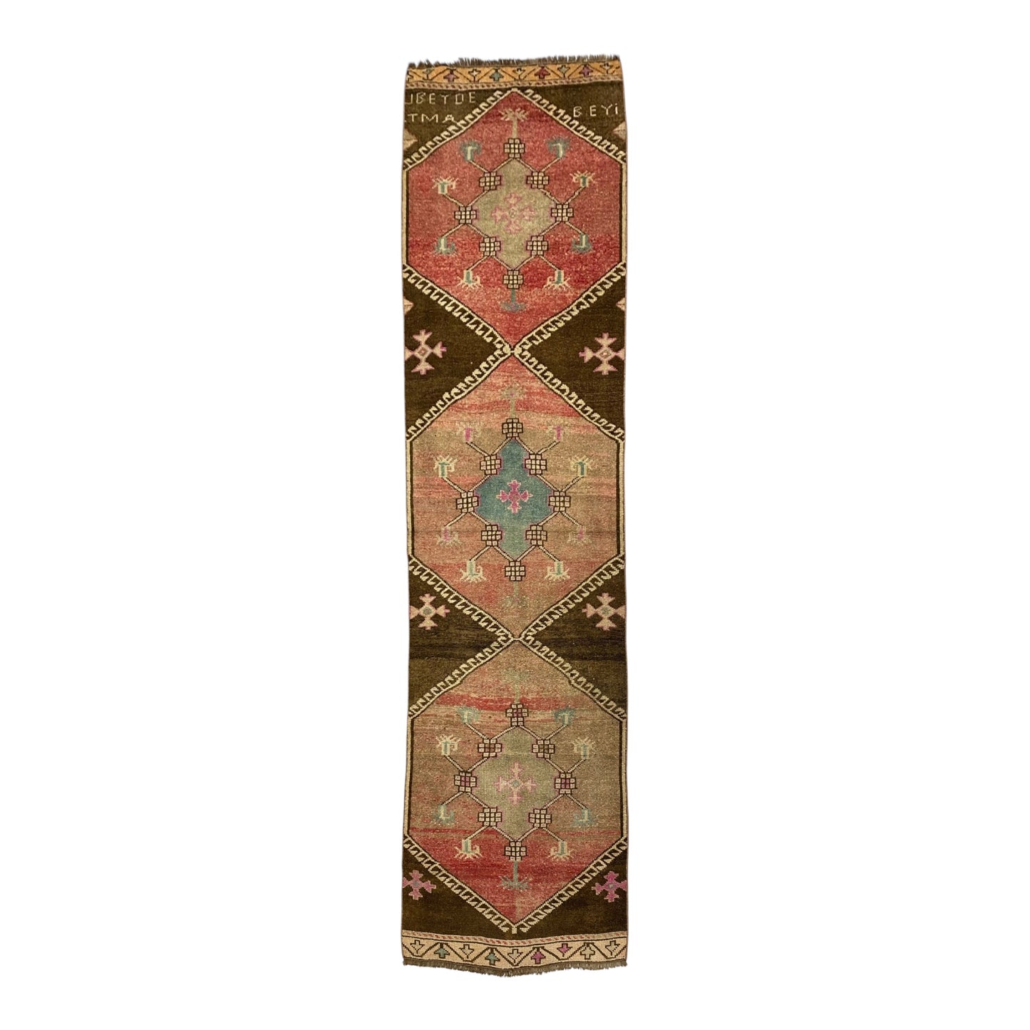 Vintage Kitchen Oushak Runner Rug 3'x10' - Kilim Art Gallery