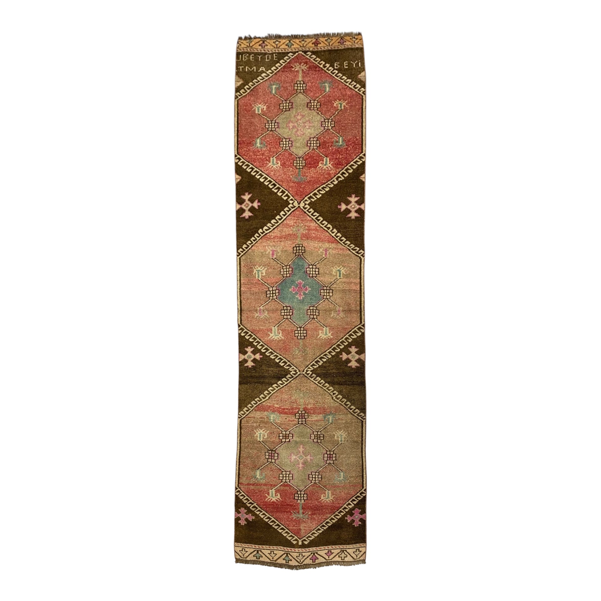 Vintage Kitchen Oushak Runner Rug 3'x10' - Kilim Art Gallery
