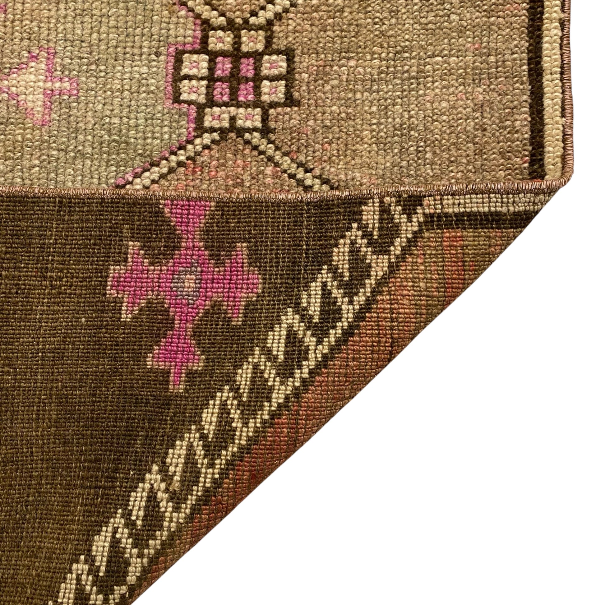 Vintage Kitchen Oushak Runner Rug 3'x10' - Kilim Art Gallery