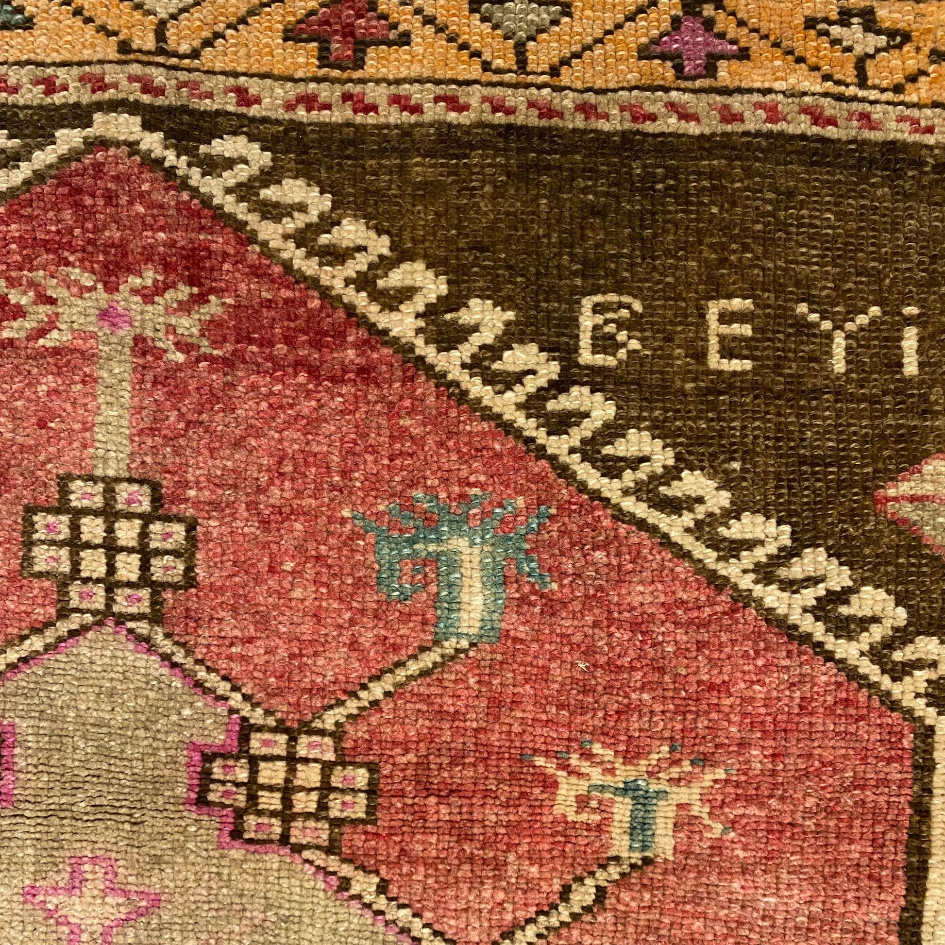 Vintage Kitchen Oushak Runner Rug 3'x10' - Kilim Art Gallery