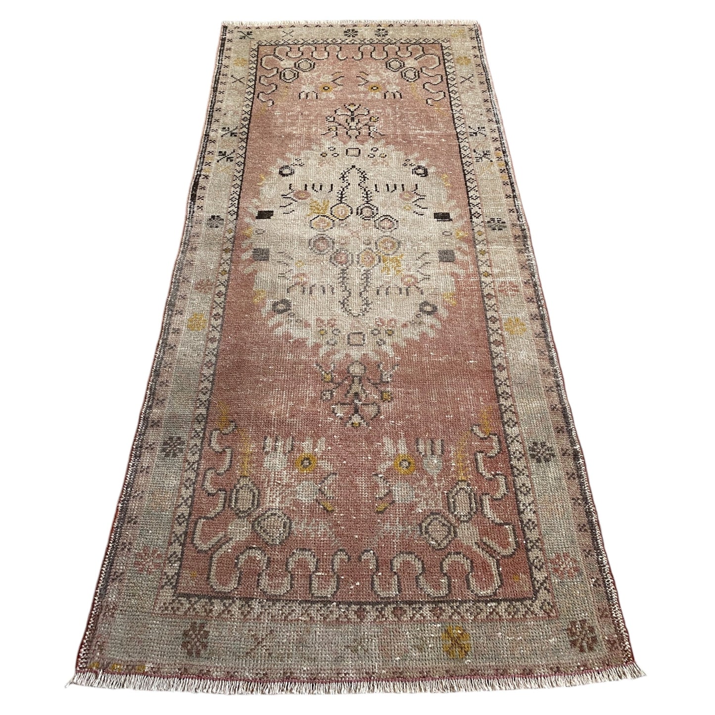 Vintage Muted Color Guney Rug Carpet - Kilim Art Gallery