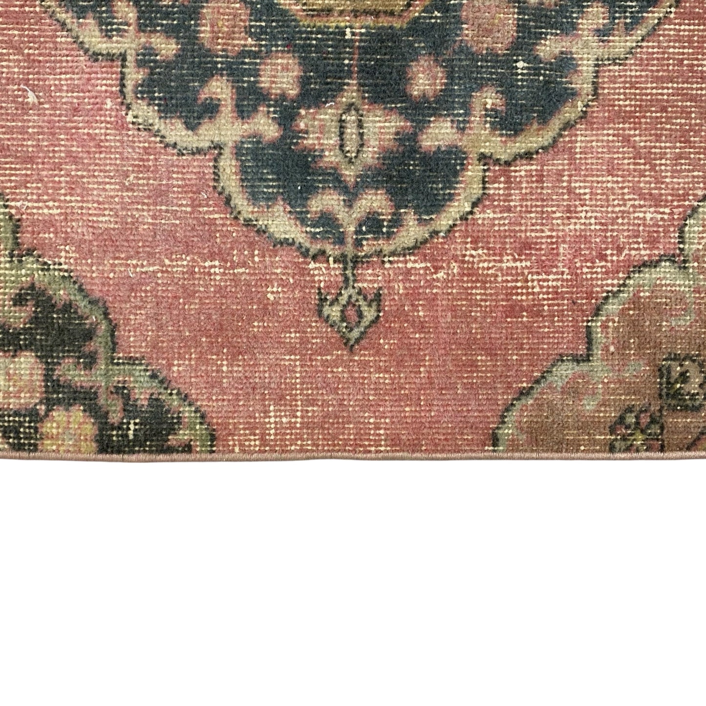 Vintage Muted Pink Turkish Oushak Runner Rug - Kilim Art Gallery