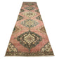 Vintage Muted Pink Turkish Oushak Runner Rug - Kilim Art Gallery
