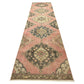 Vintage Muted Pink Turkish Oushak Runner Rug - Kilim Art Gallery