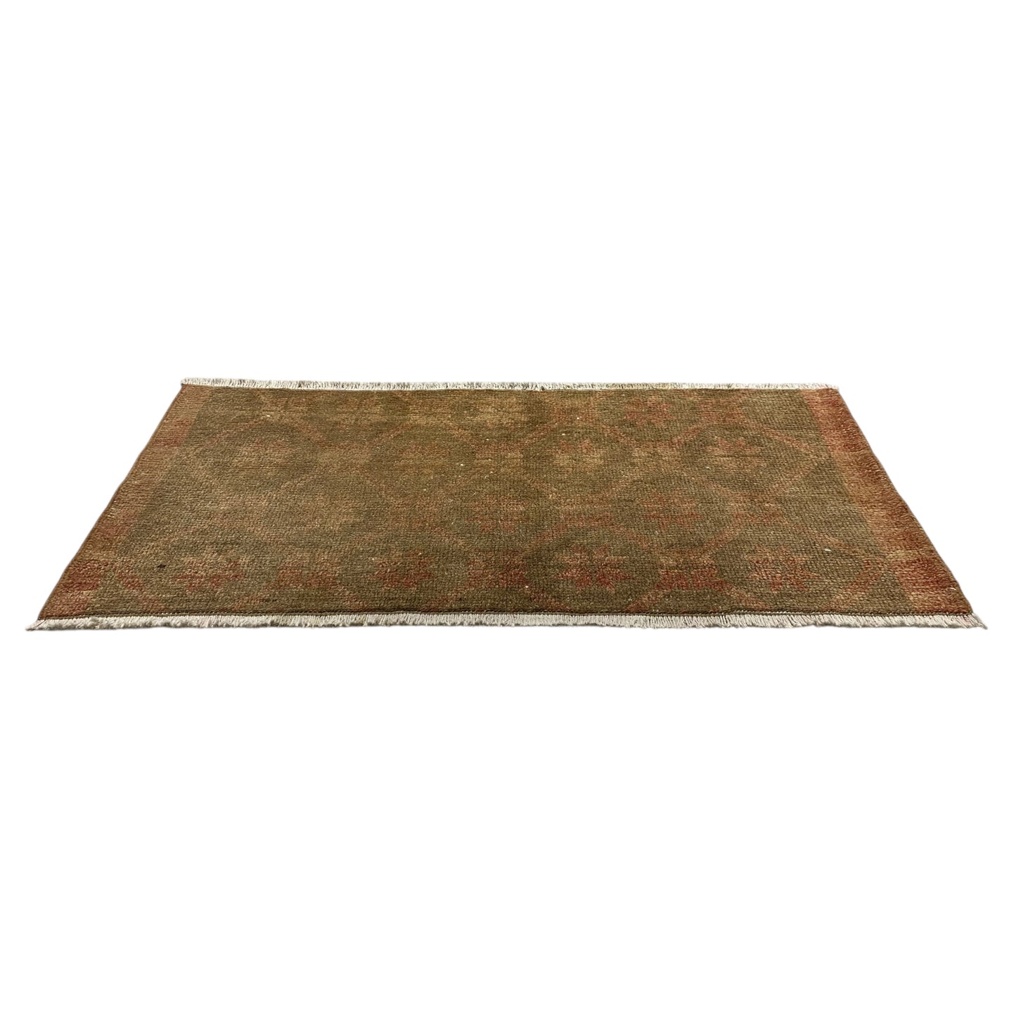 Vintage Muted Turkish Oushak Doormat Rug - Kilim Art Gallery