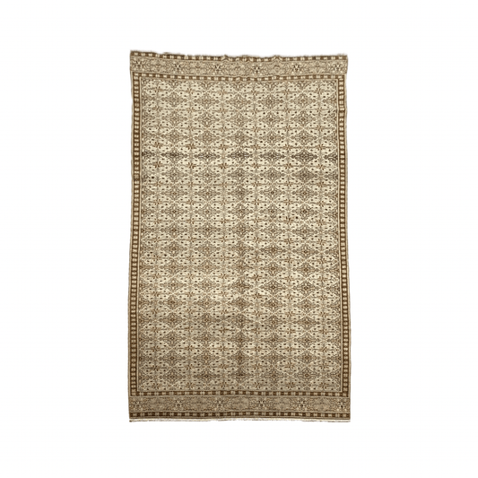 Vintage Natural Color Undyed Turkish Kayseri Area Carpet Rug - Kilim Art Gallery