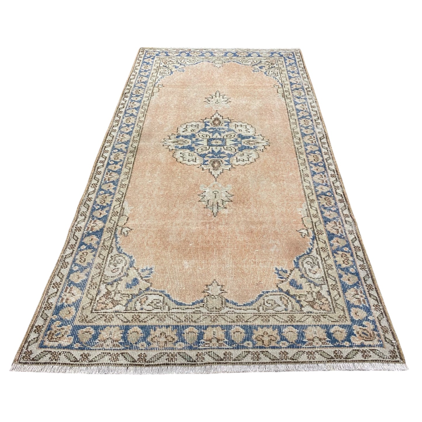 Vintage Pastel Turkish Oushak Rug