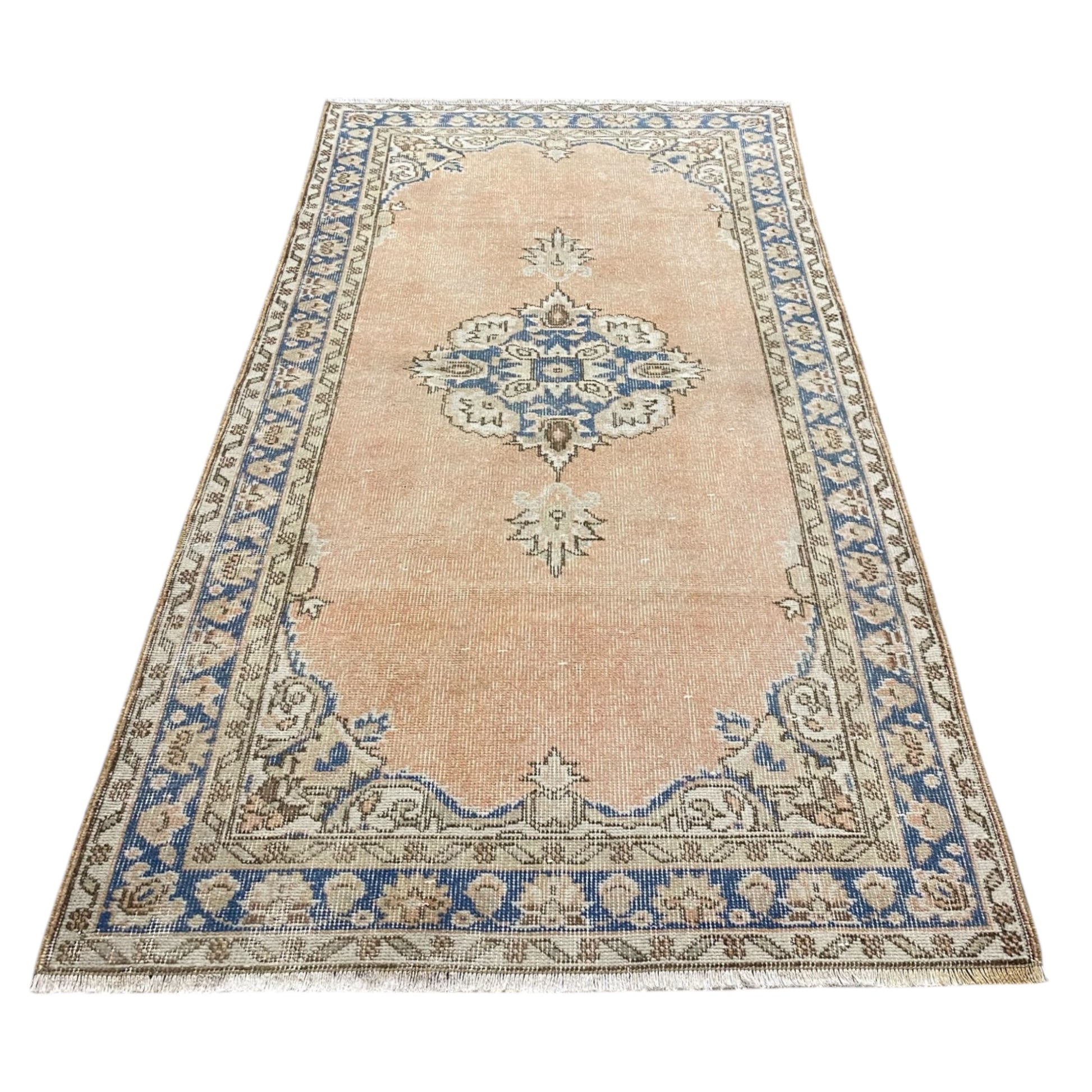 Vintage Pastel Turkish Oushak Rug