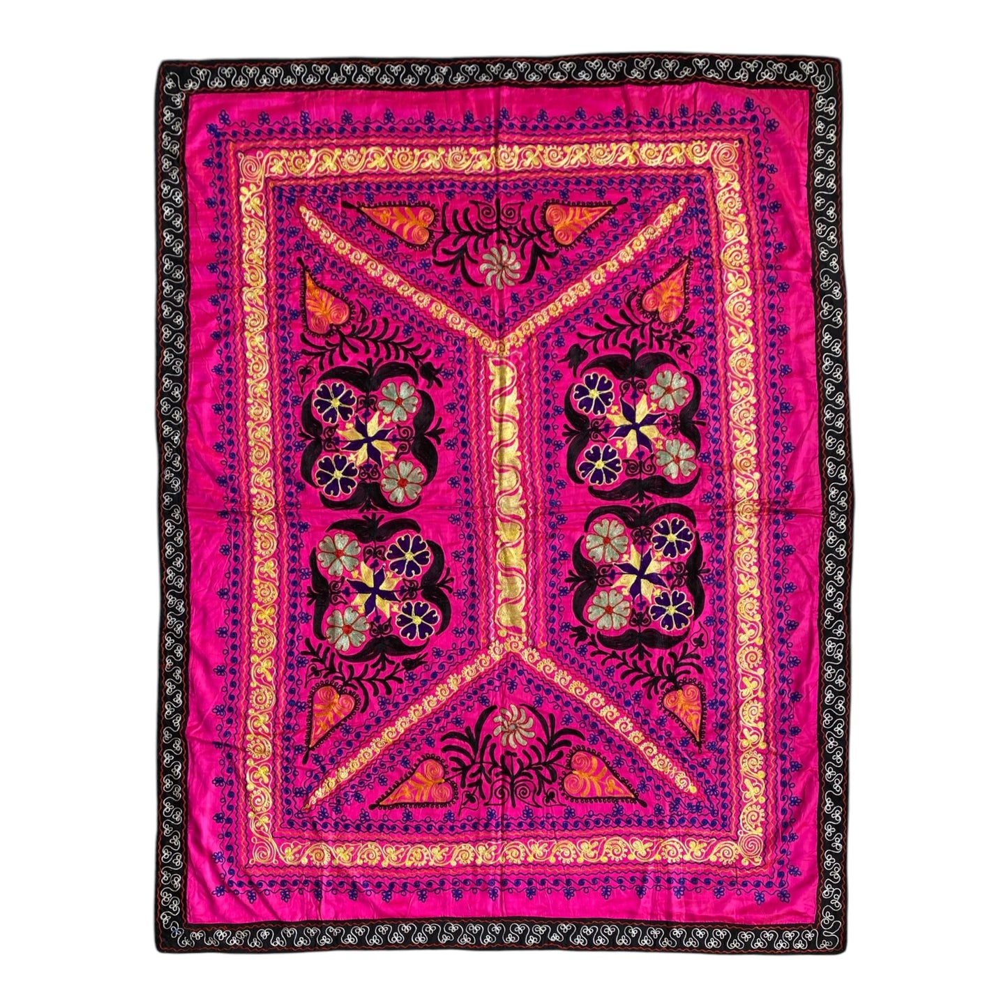 Vintage Pink Suzani Textile - Kilim Art Gallery